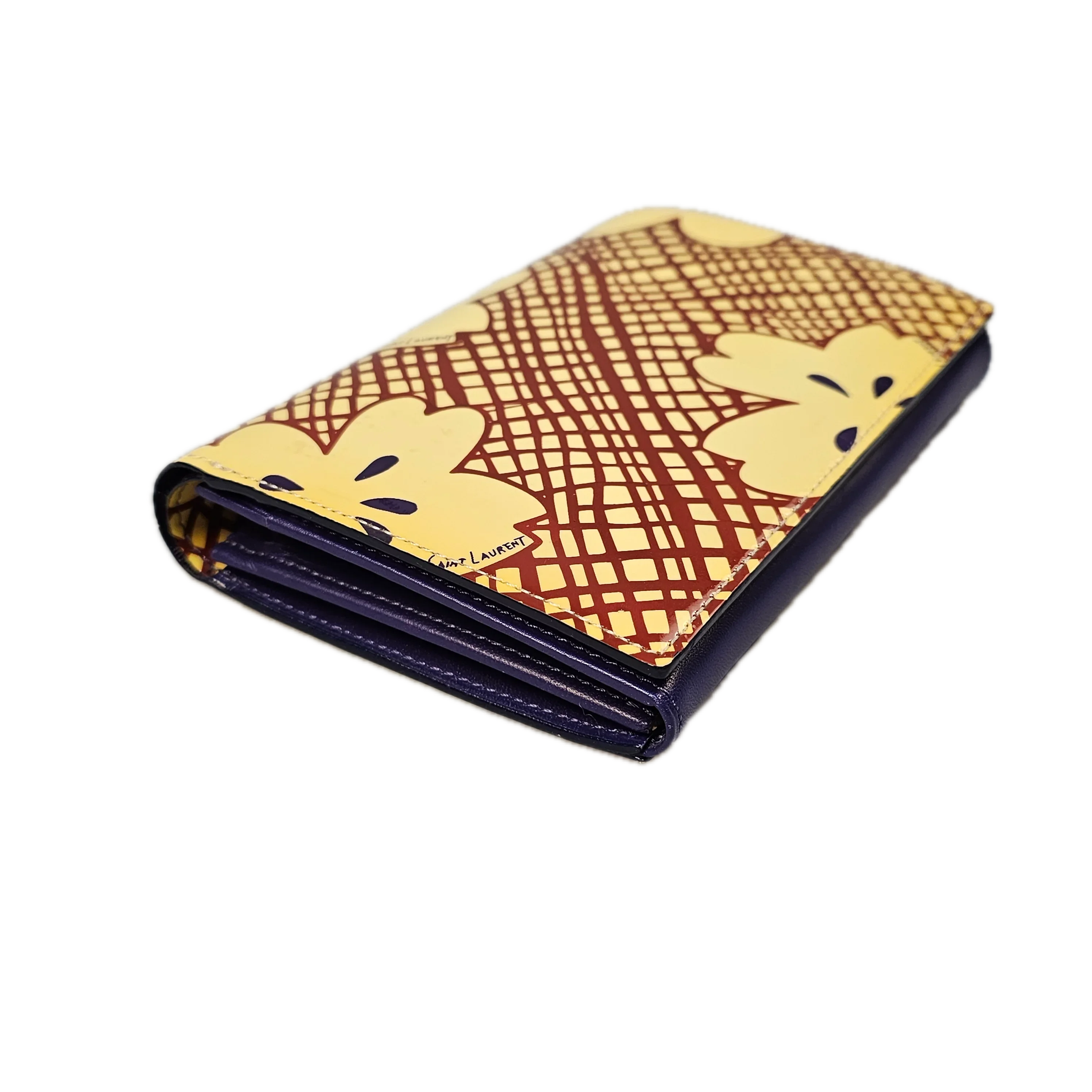 Saint Laurent Abstract Canvas Wallet - Lost Designer