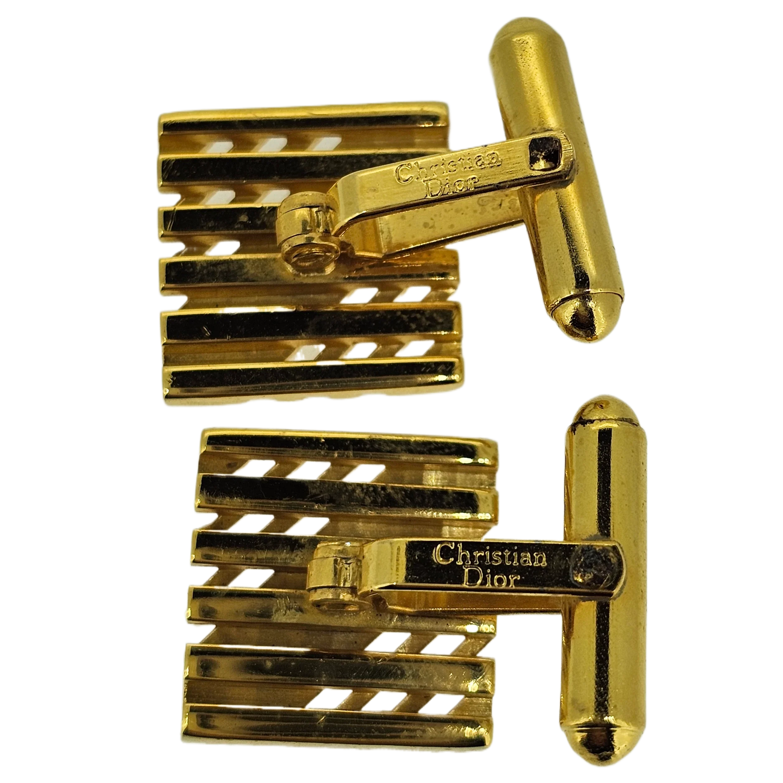 Dior Metal Gold-tone Cufflinks - Lost Designer