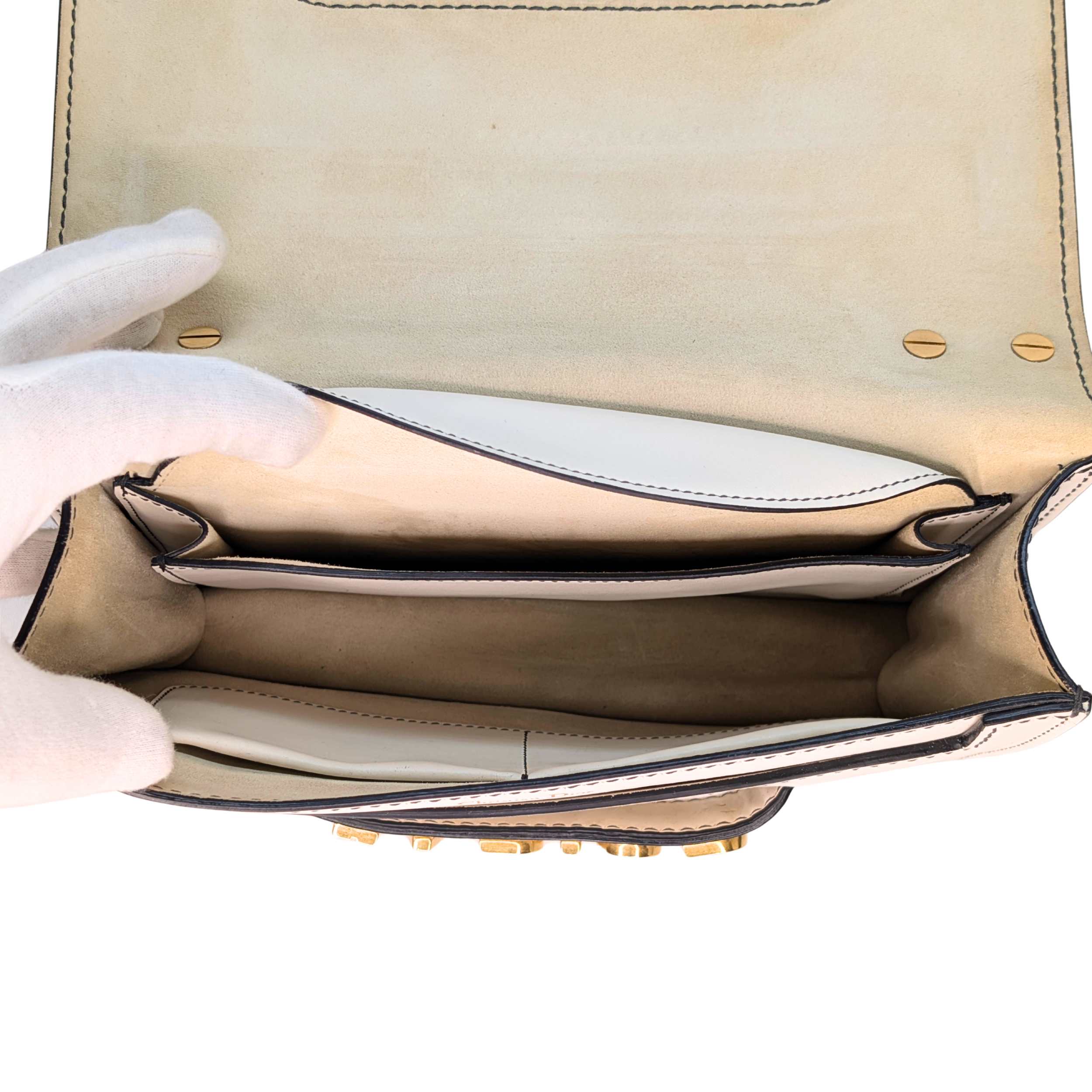 Dior JaDior Medium Calfskin Shoulder Bag White