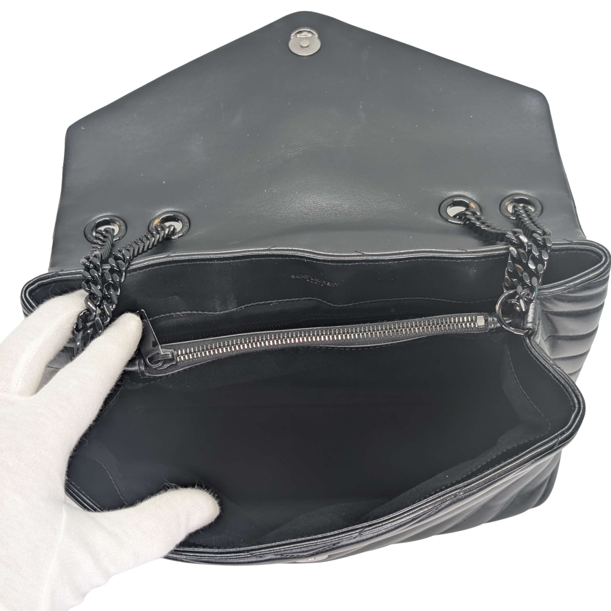 Saint Laurent Loulou Toy Medium Shoulder Bag Black