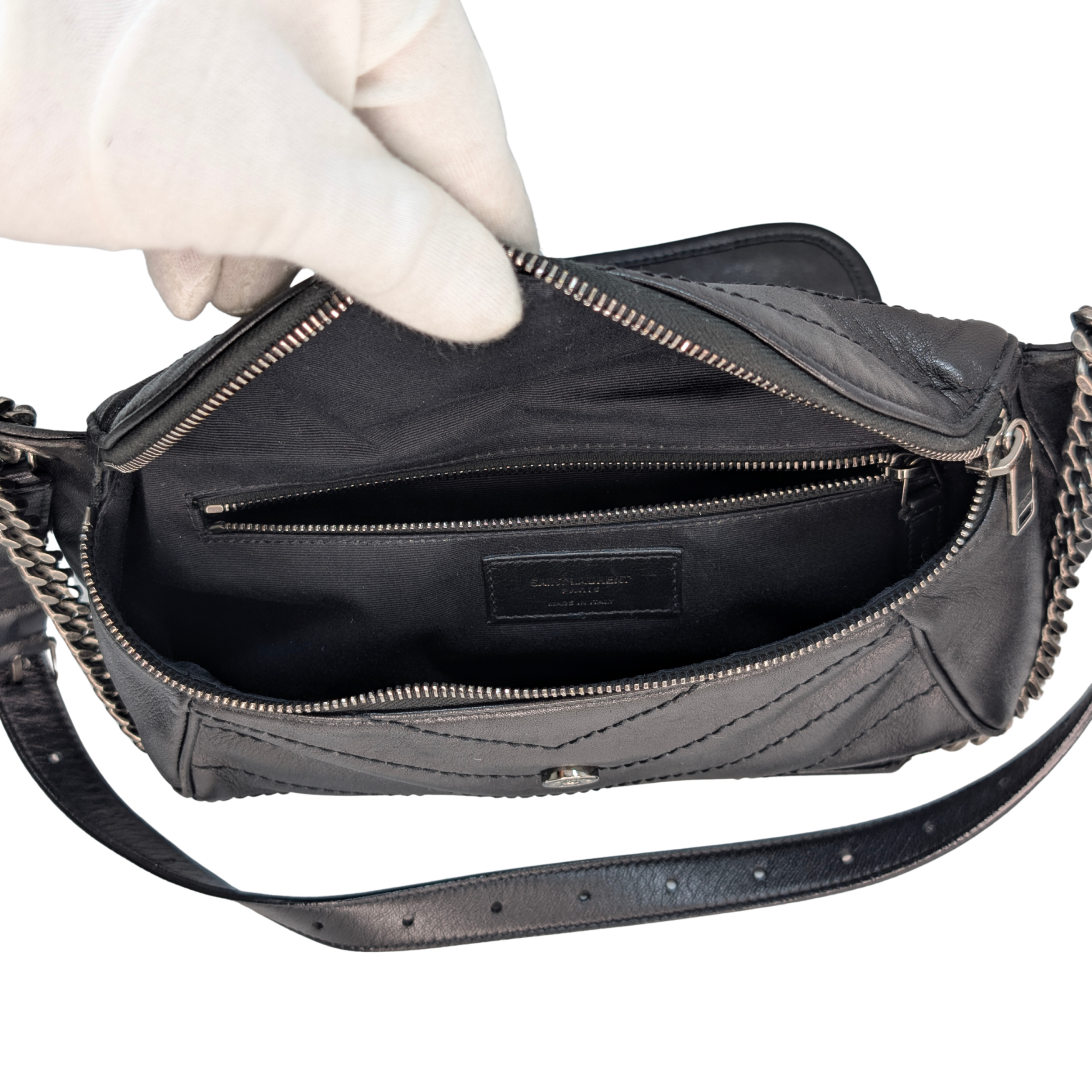 Saint Laurent Niki Stardust studded Bag Black