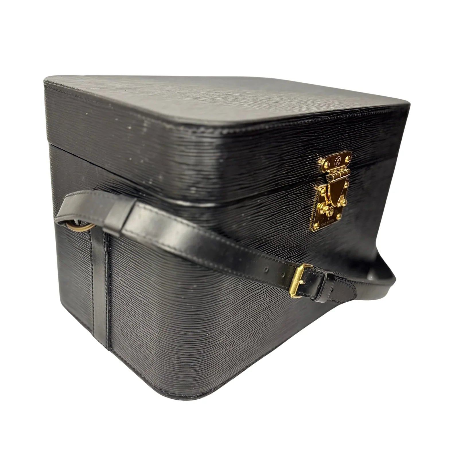 Louis Vuitton Black Epi Leather Train Case Luggage bag Black - Lost Designer