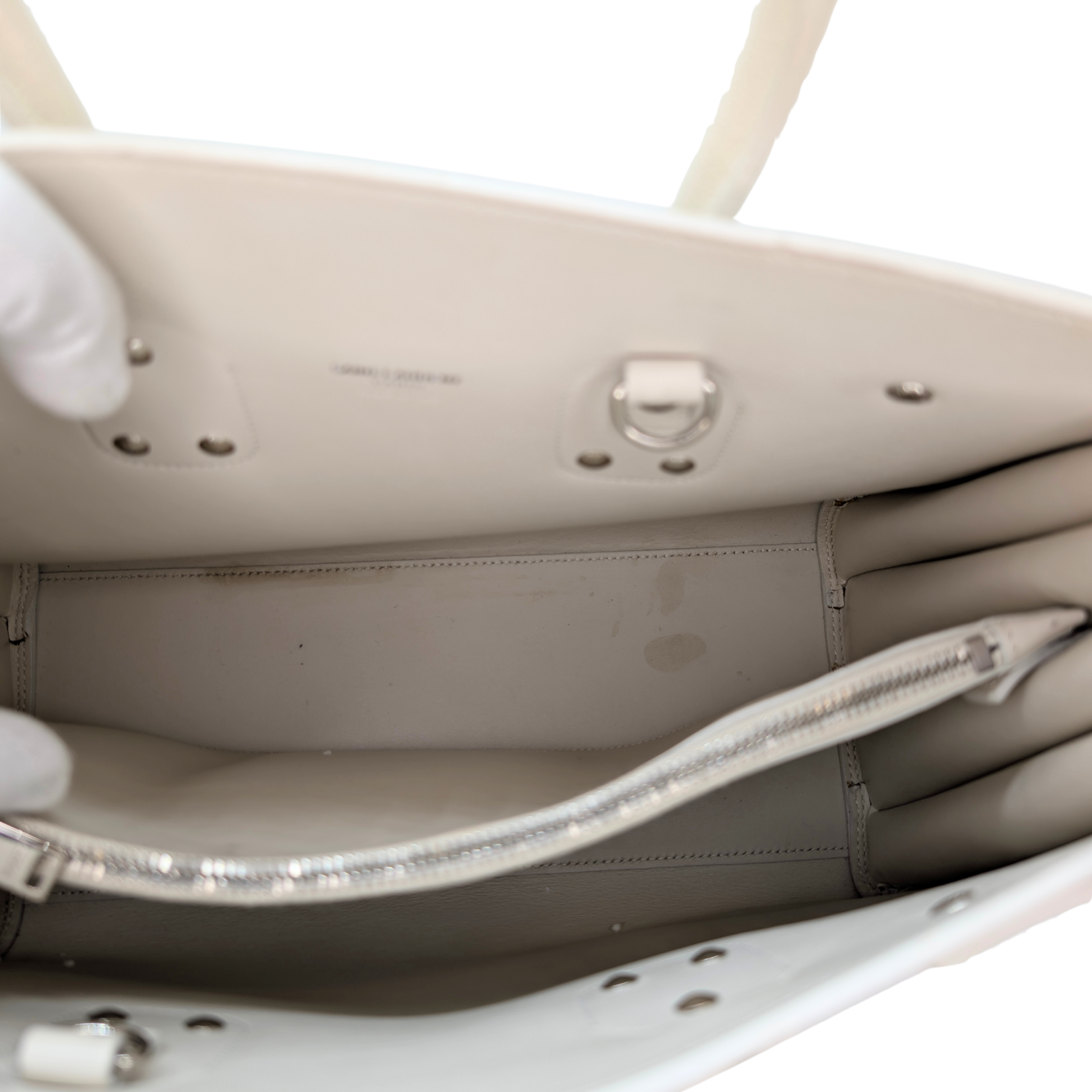 Saint Laurent Sac De Jour Leather White