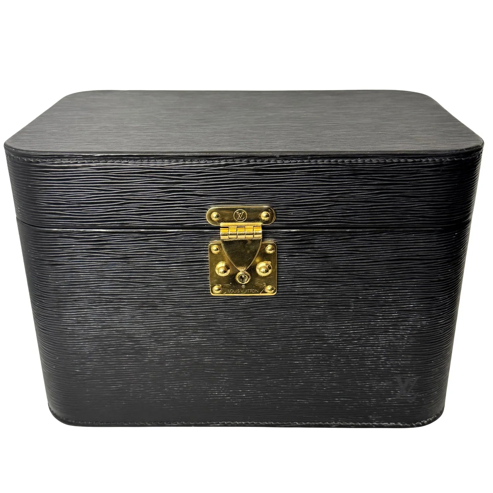 Louis Vuitton Black Epi Leather Train Case Luggage bag Black - Lost Designer