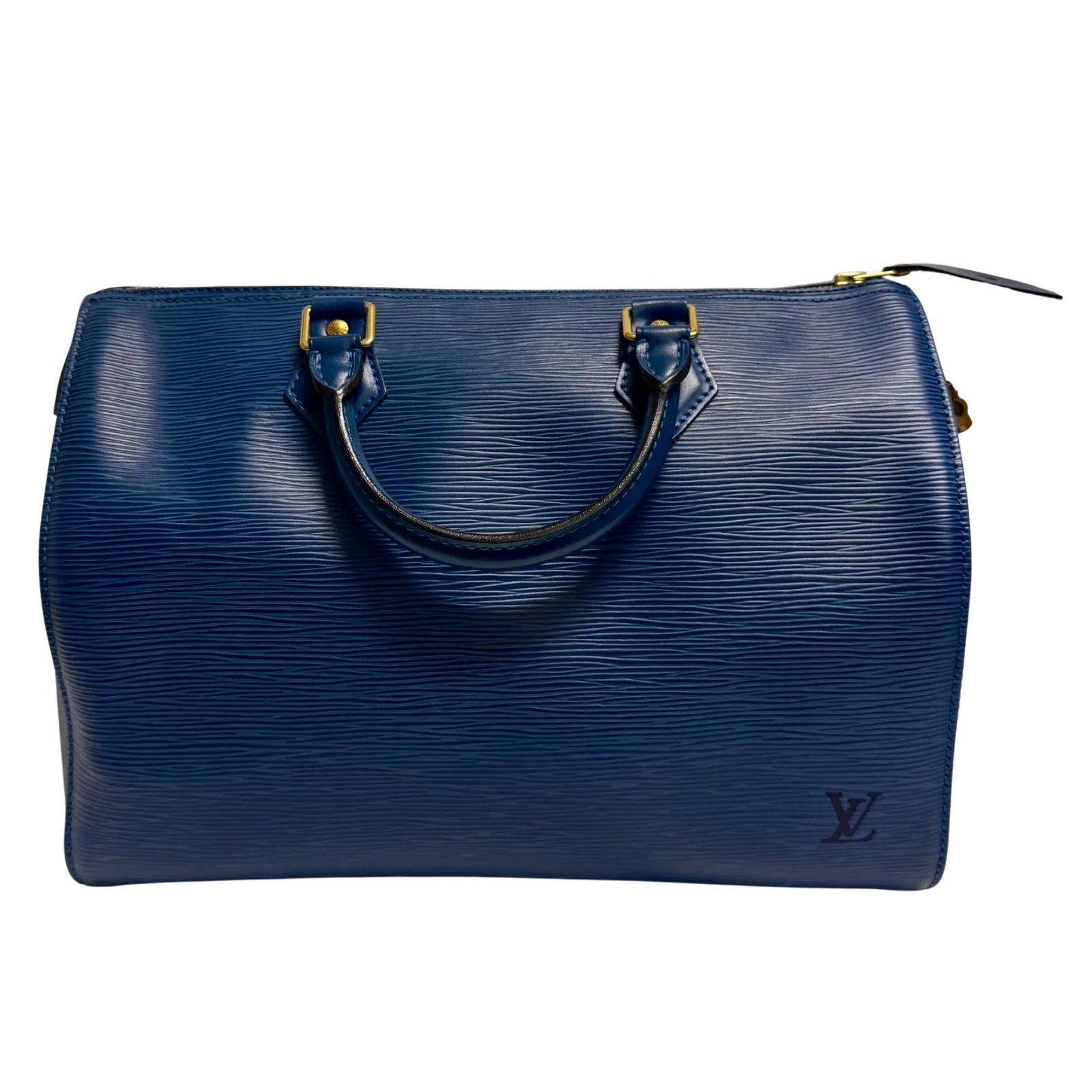 Louis Vuitton Epi Speedy 30 Blue Bag - Lost Designer