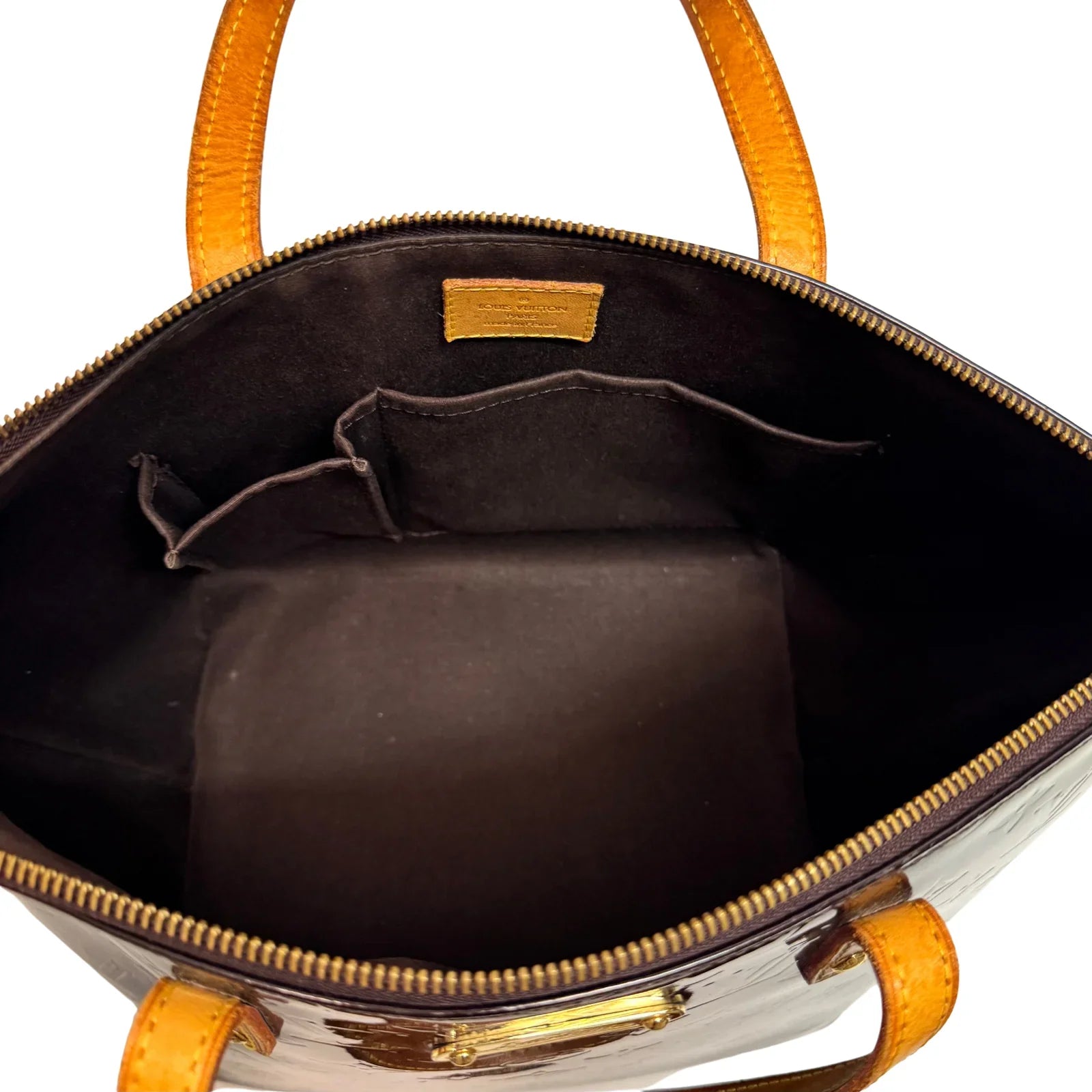 Louis Vuitton Vernis Bellevue PM in Dark Brown Patent Leather Bag - Lost Designer