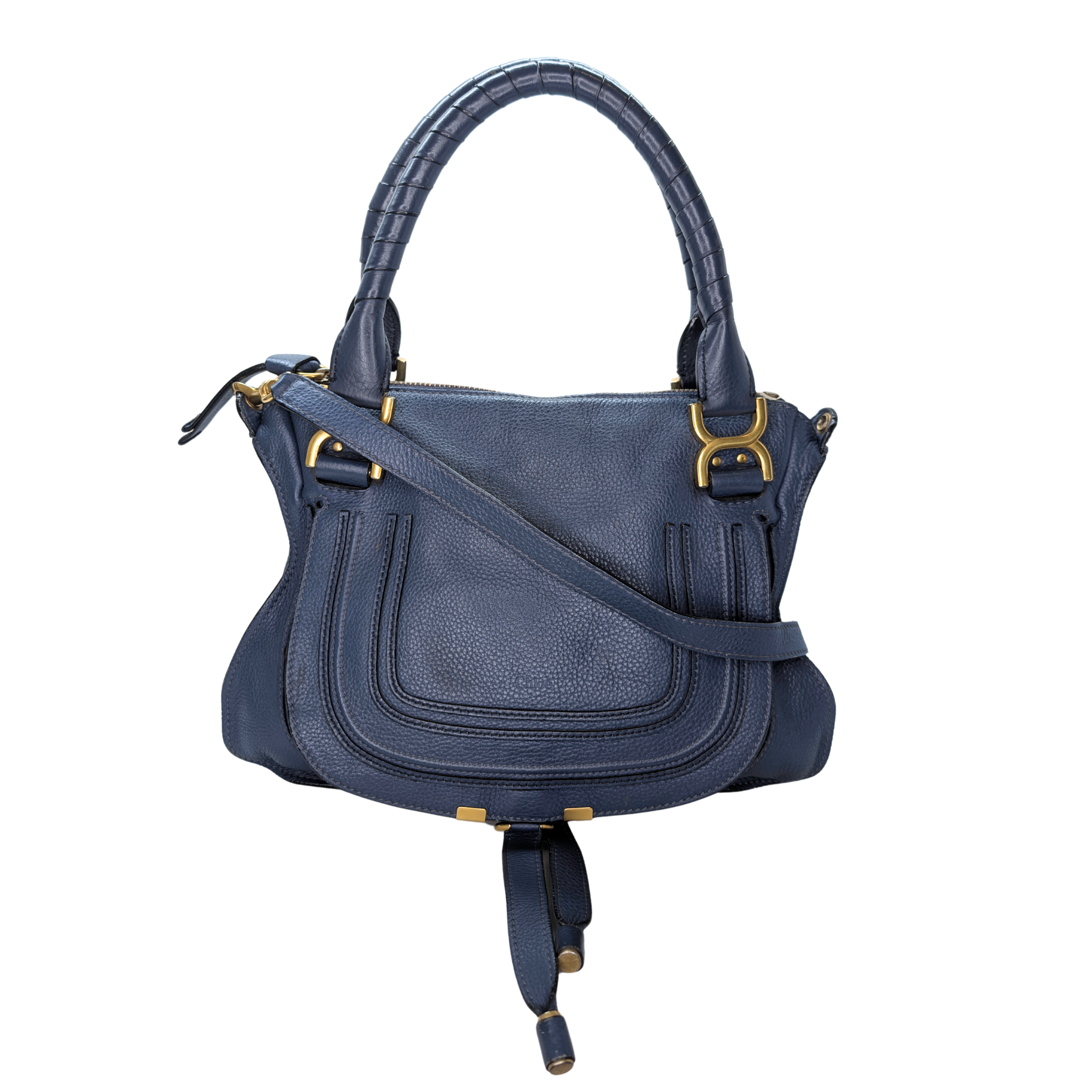 Chloe Marcie Messenger Bag Navy Blue