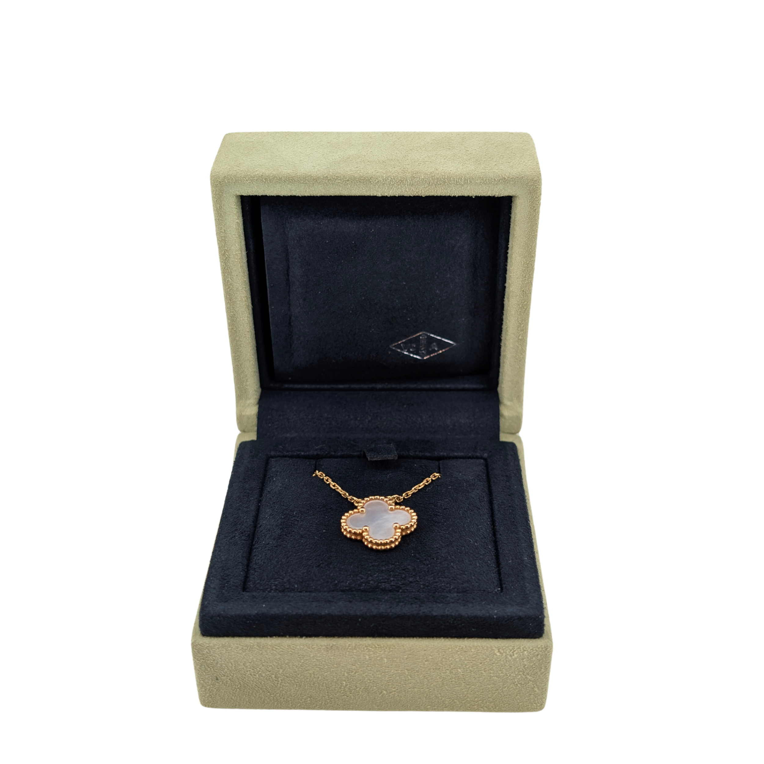 Van Cleef & Arpels Vintage Alhambra Mother Of pearl Necklace 18k Gold