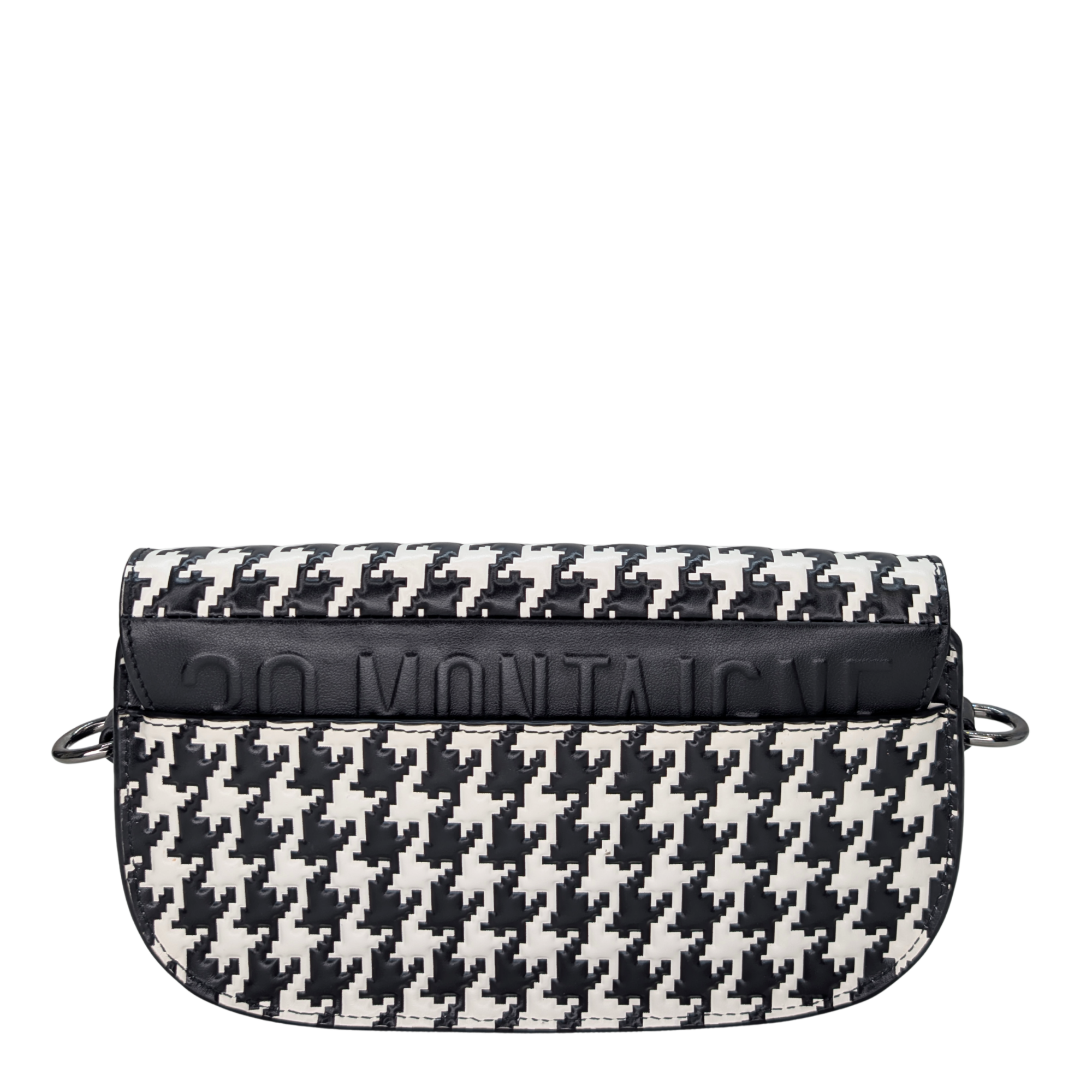Dior Box Houndstooth East West Bobby Bag Black White