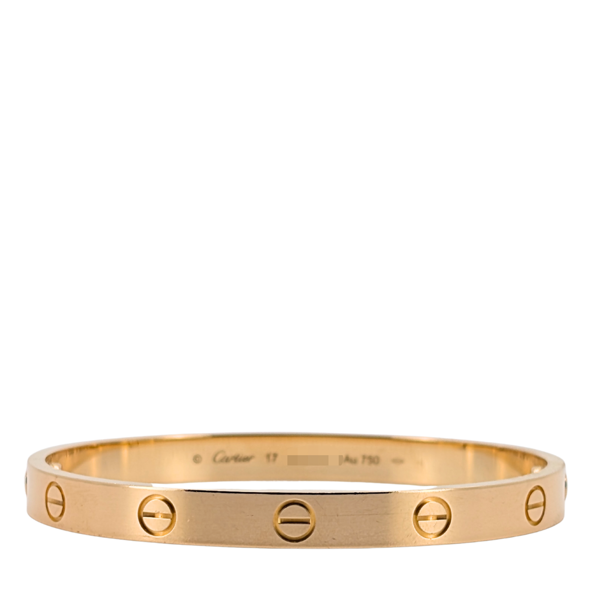 Cartier Love Bracelet Classic Model 18k Yellow Gold Size 17