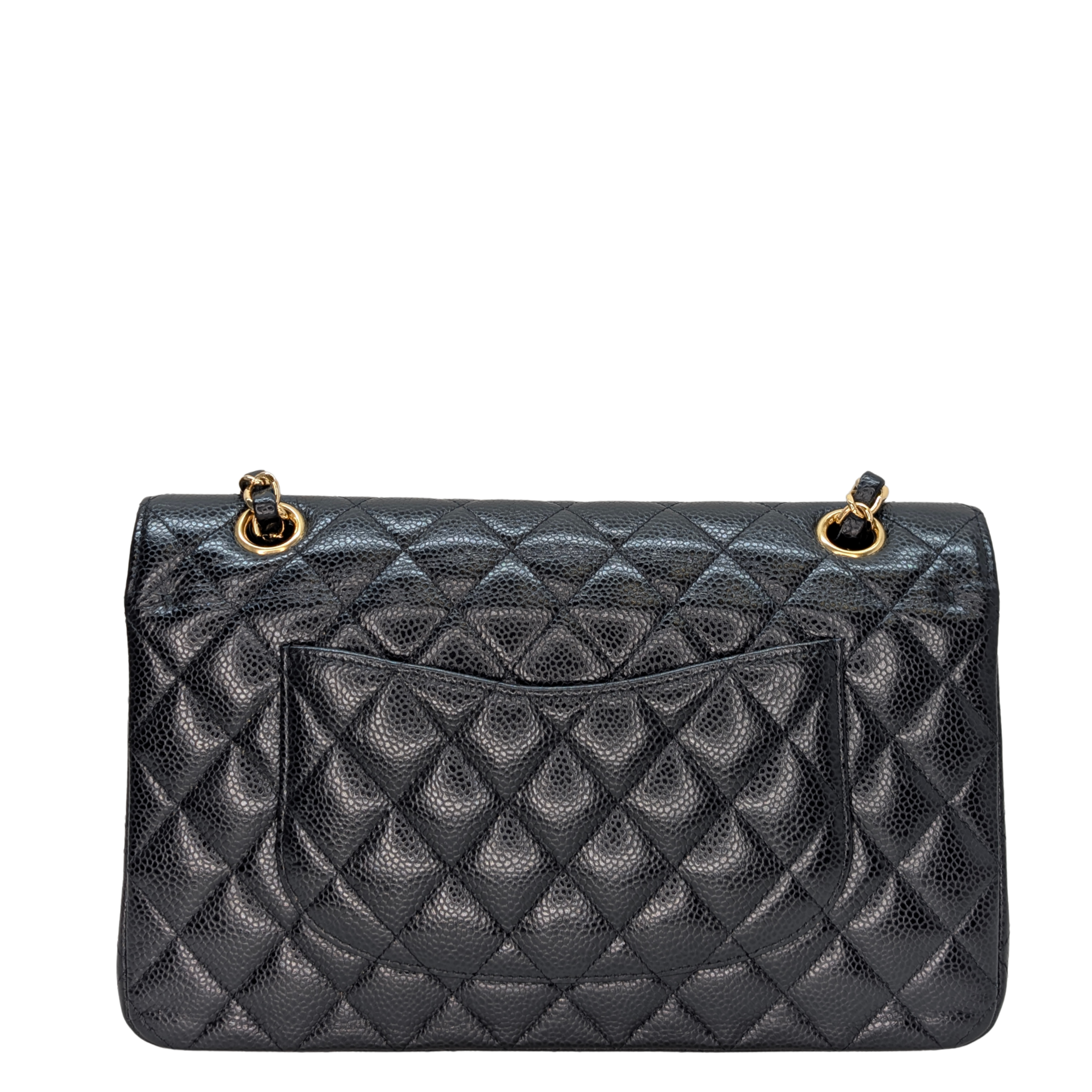 Chanel Medium Classic Double Flap Caviar Leather Black