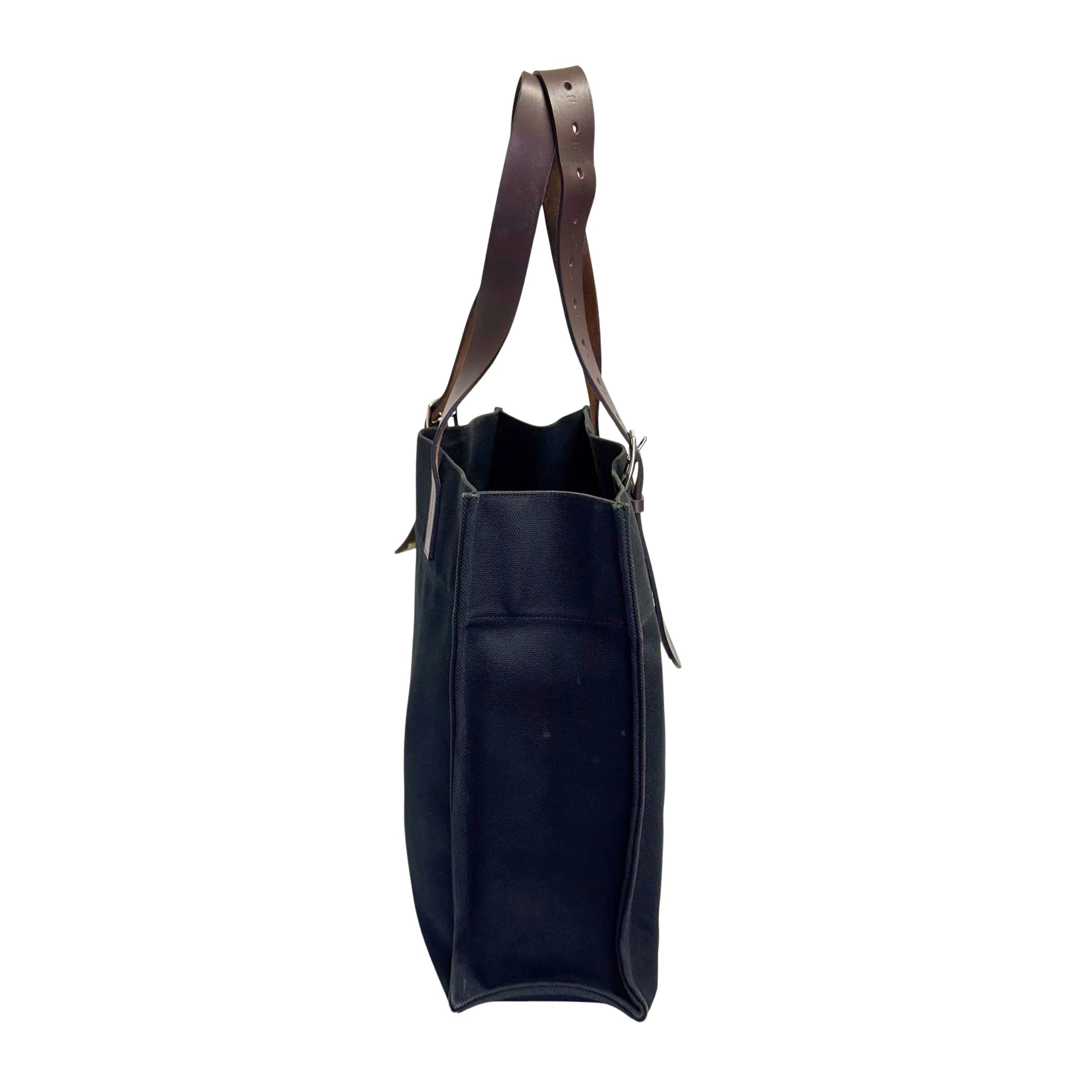 Hermés Etriviére Tote Bag Cotton Canvas Black - Lost Designer