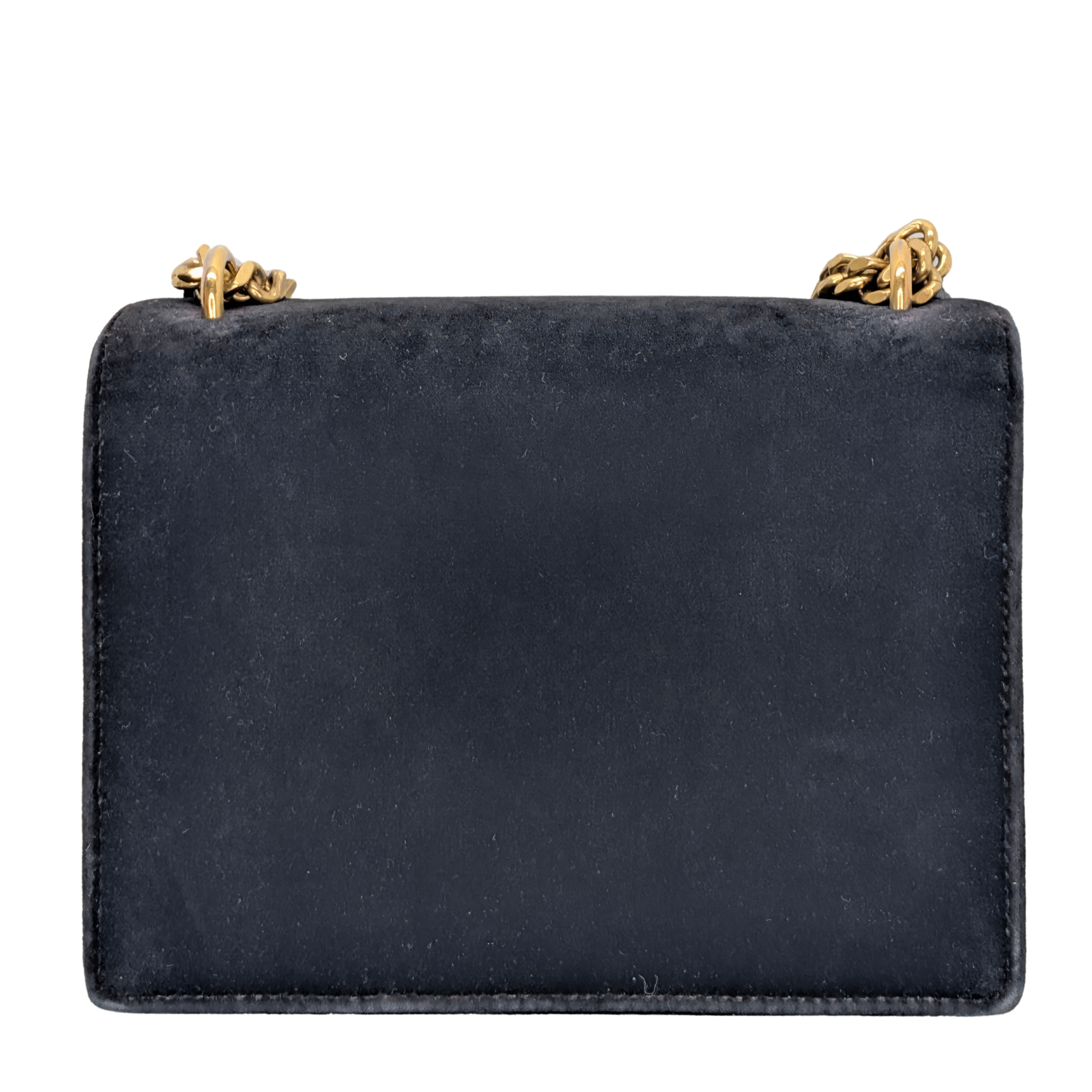 Saint Laurent Sunset Velvet Small Bag Black