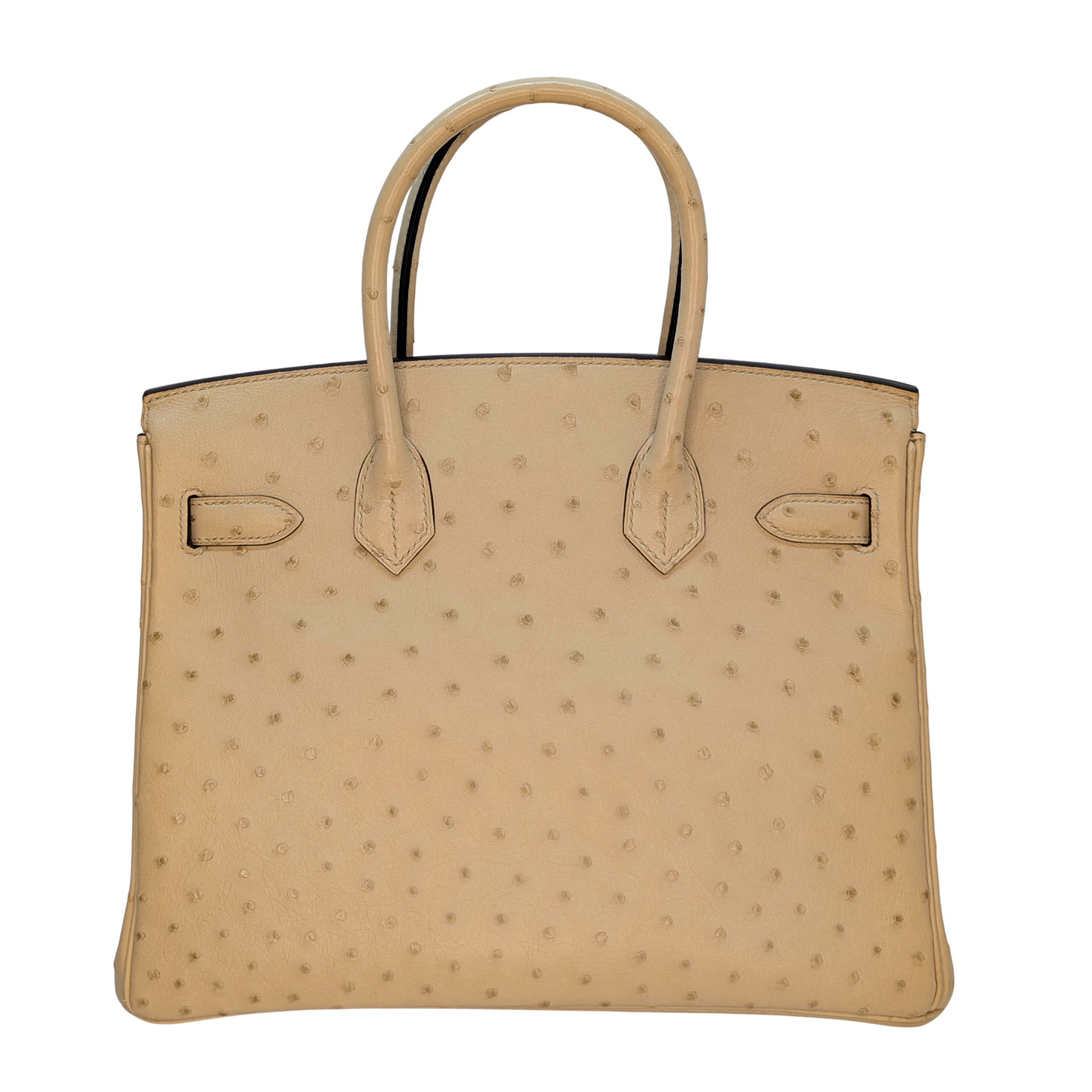 Hermès Birkin 30 Parchemin Ostrich Bag T Stamp GHW