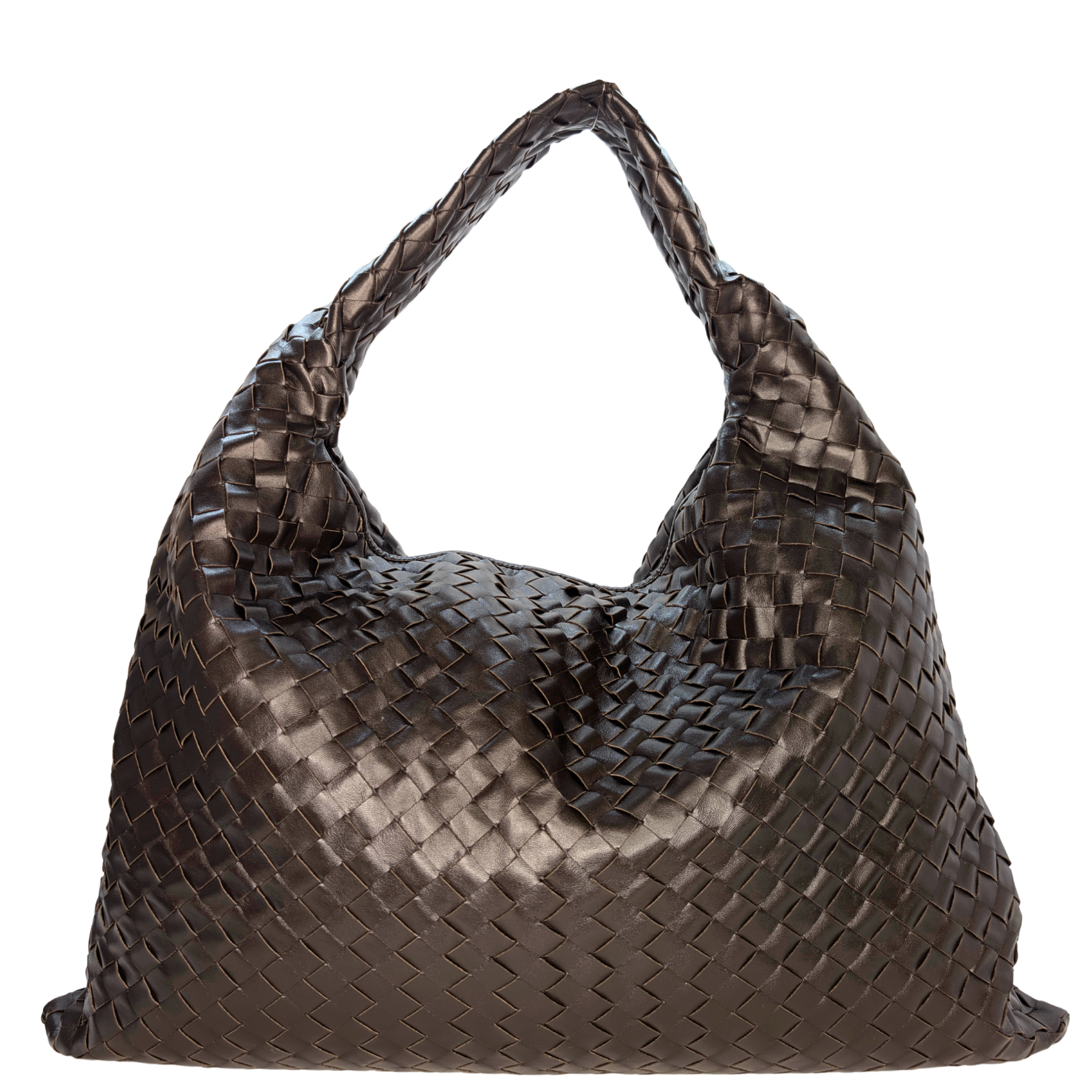 Bottega Veneta Large Hop Fondant Brown Shoulder Bag