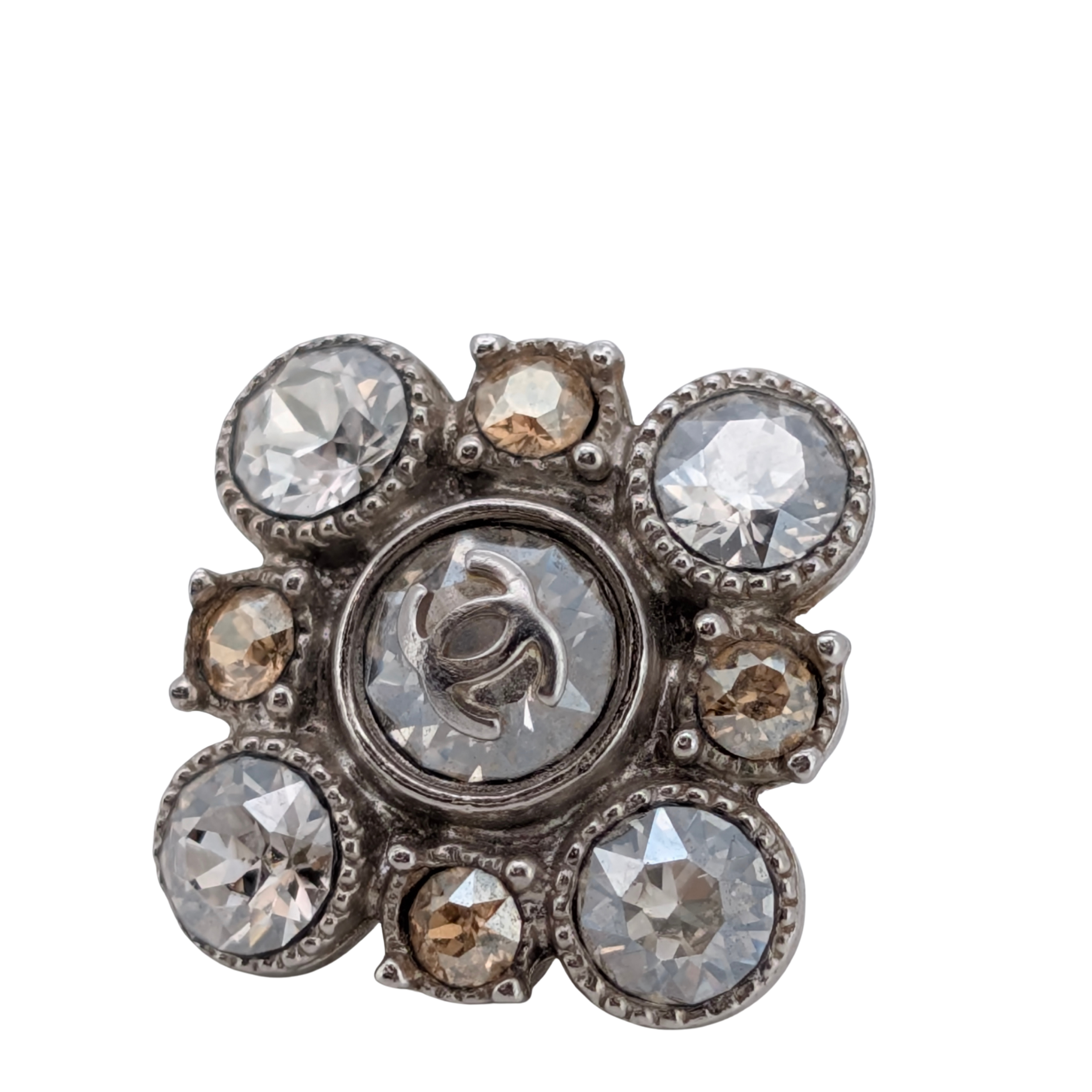 Chanel Chanel CC Rhinestone Earrings