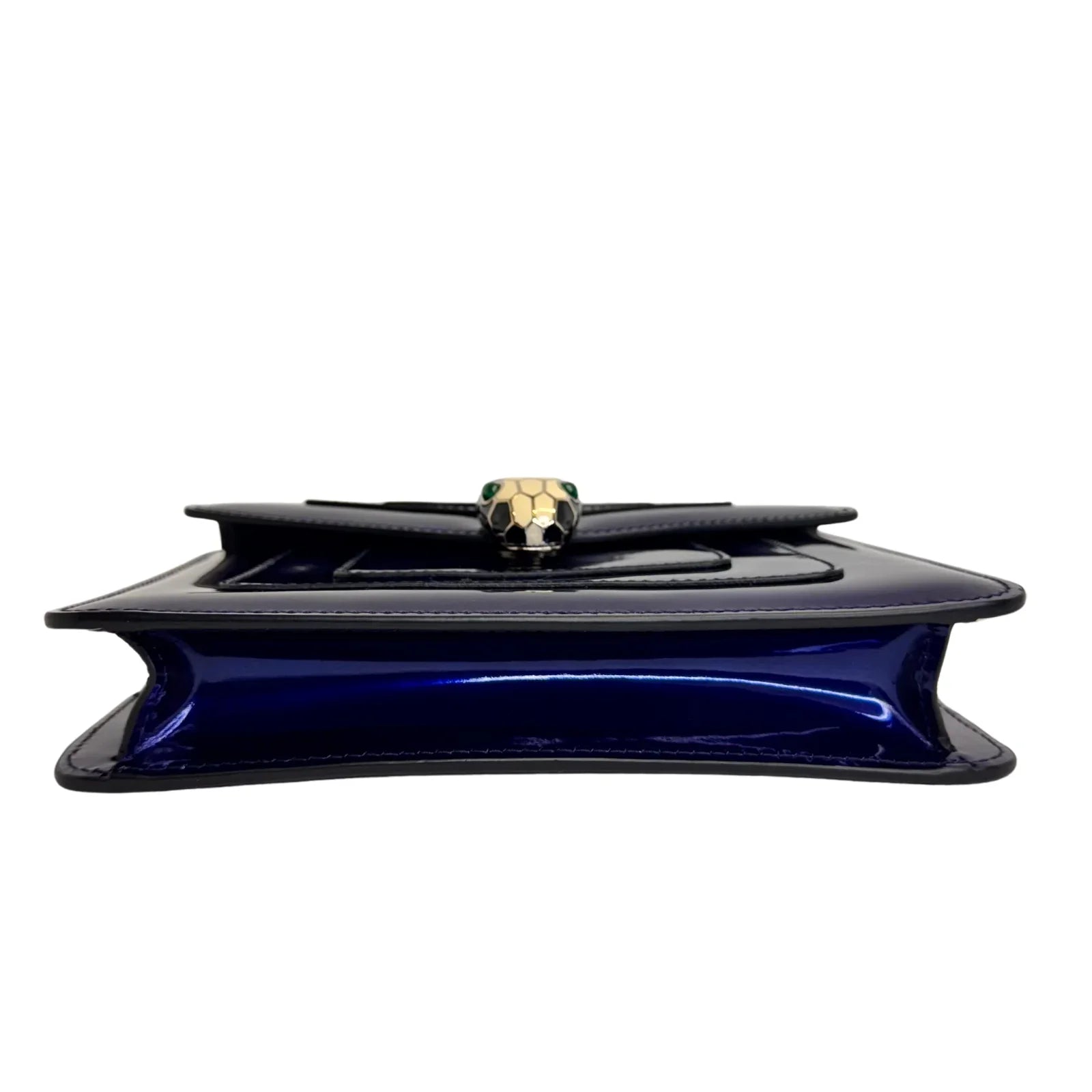 Bvlgari Serpenti patent leather handbag Blue - Lost Designer