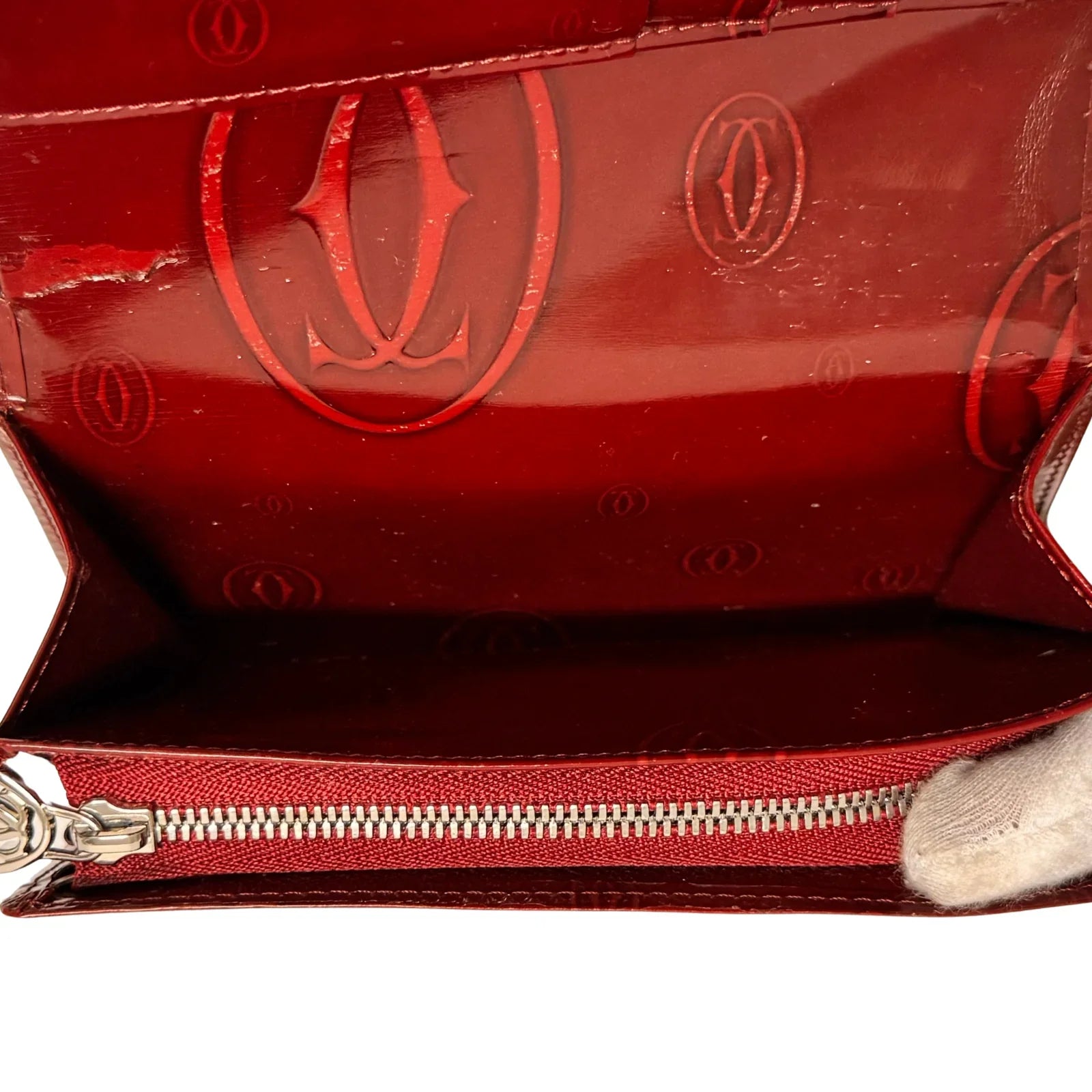 Cartier Long Leather Wallet Deep Red - Lost Designer