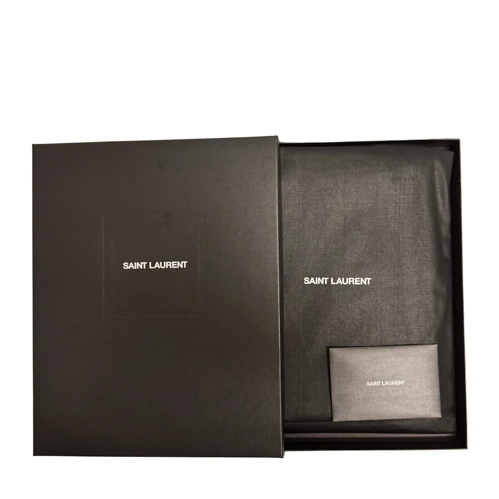Saint Laurent Raffia Calfskin Rive Gauche Zipped Pouch - Lost Designer