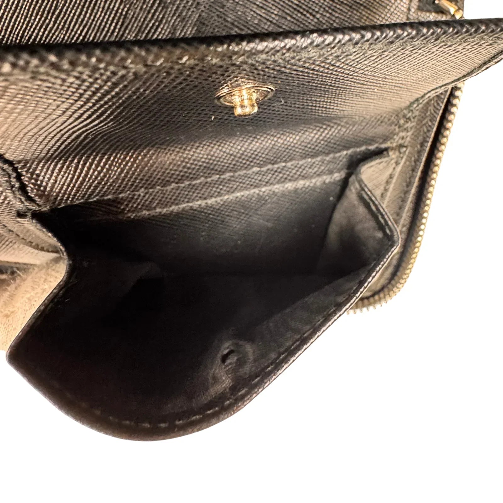 Prada Saffiano Leather Zip-Around Long Wallet – Nero Black - Lost Designer