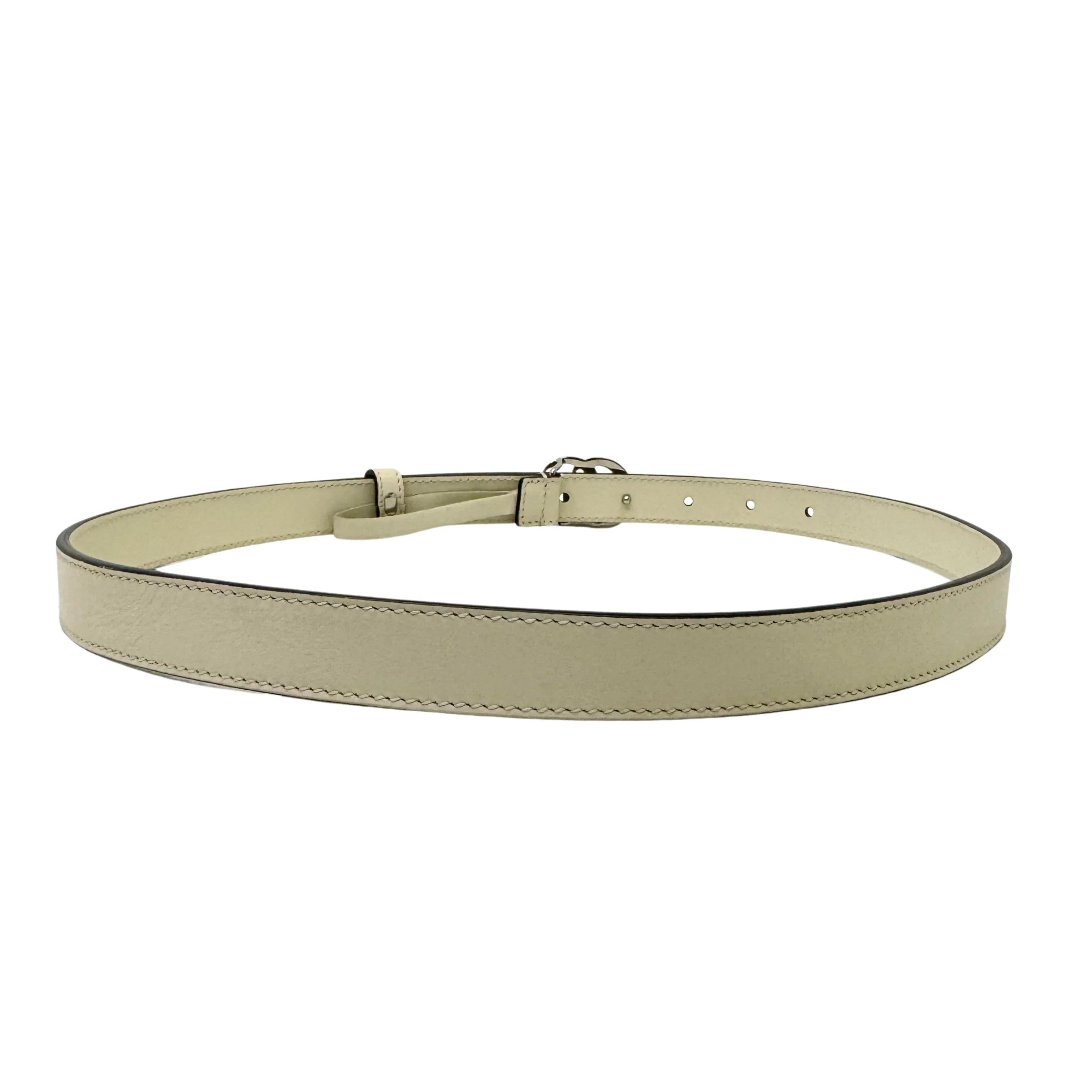 Gucci GG Marmont Thin Belt White 90 - Lost Designer