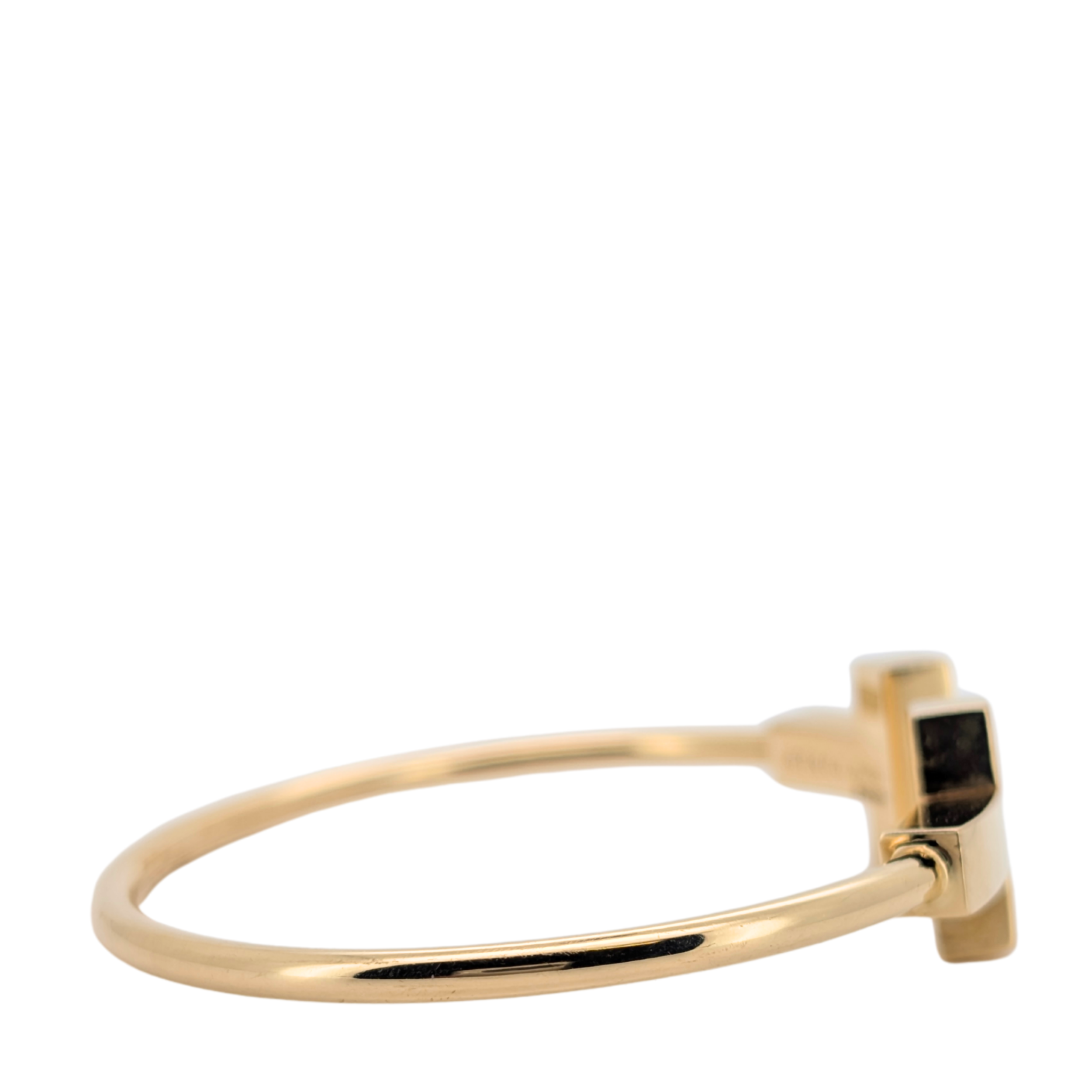 Tiffany & Co T Wide Wire Bracelet Large 18k Yellow Gold