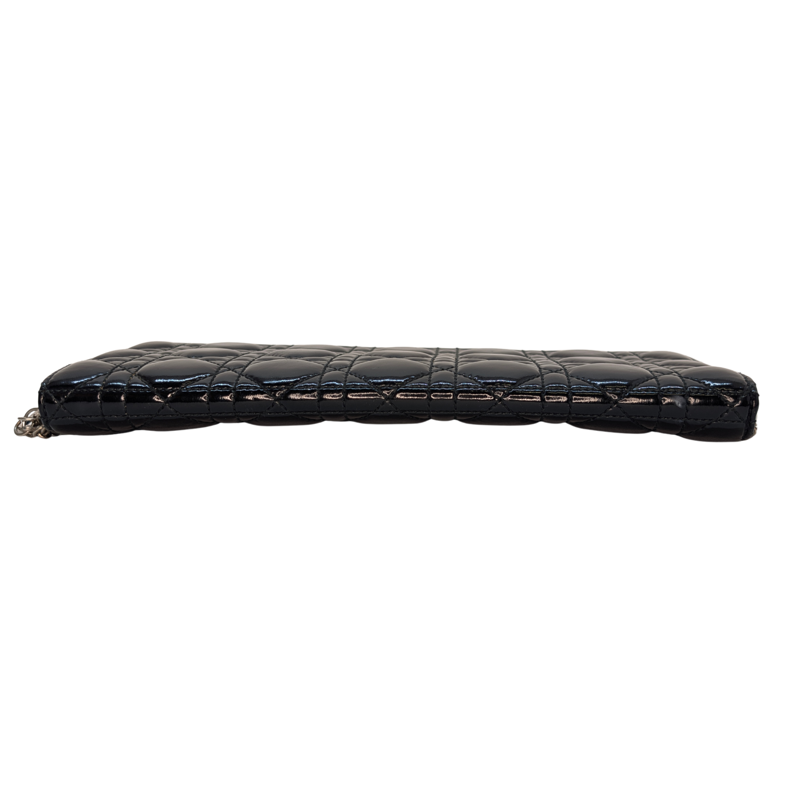Dior Patent Leather Clutch on Chain Black
