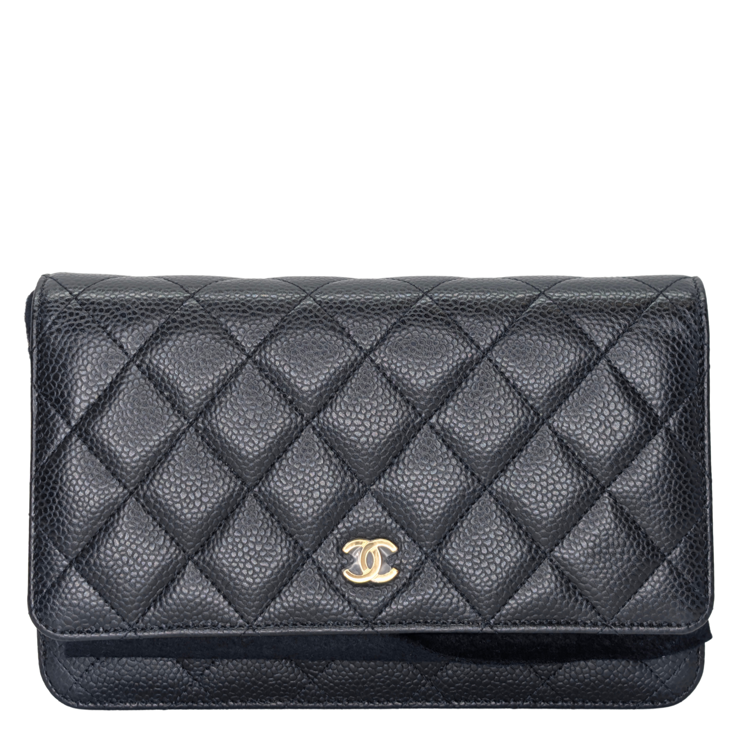 Chanel WOC Wallet on Chain Caviar Black GHW Microchip