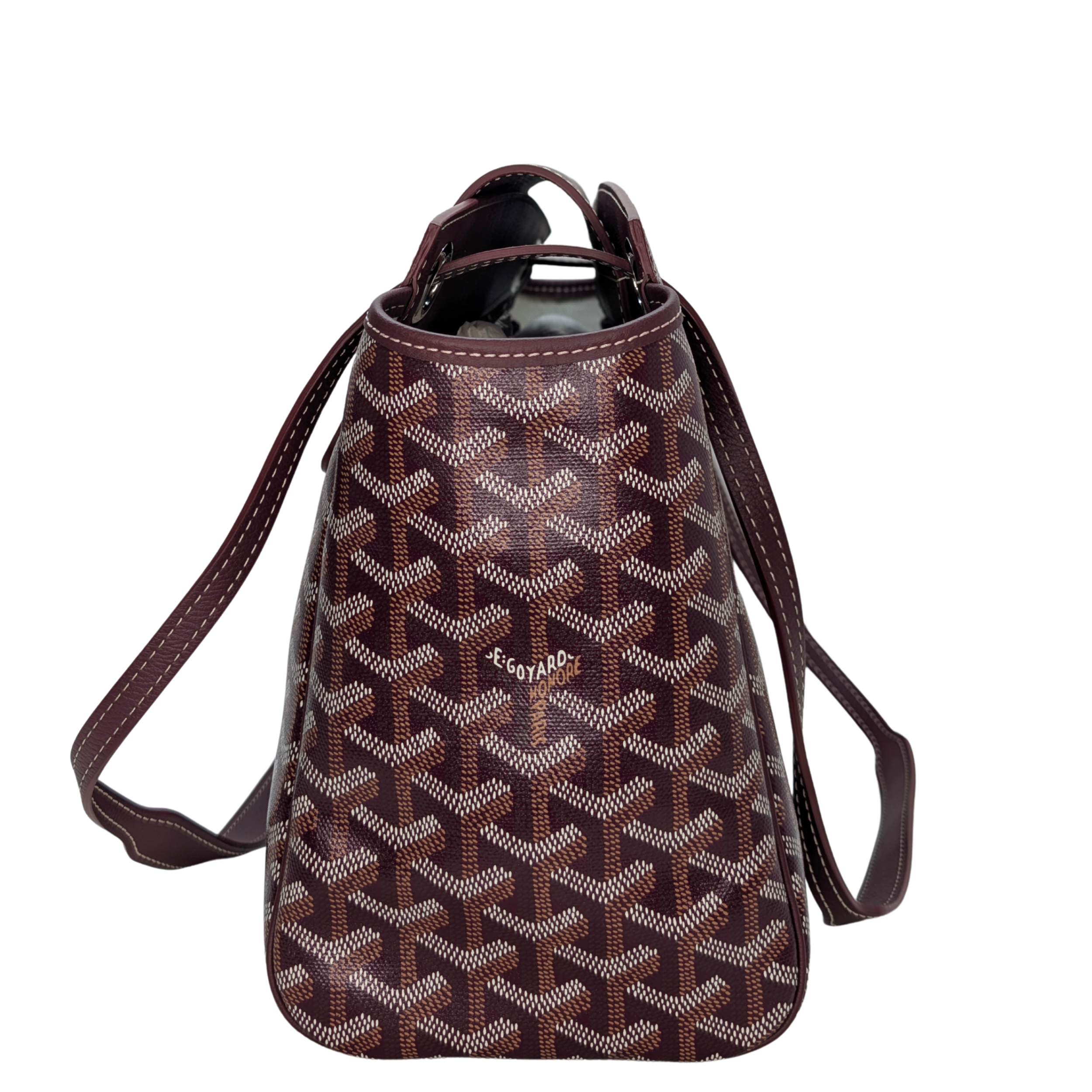 Goyard Goyardine Rouette PM Shoulder Bag Burgundy