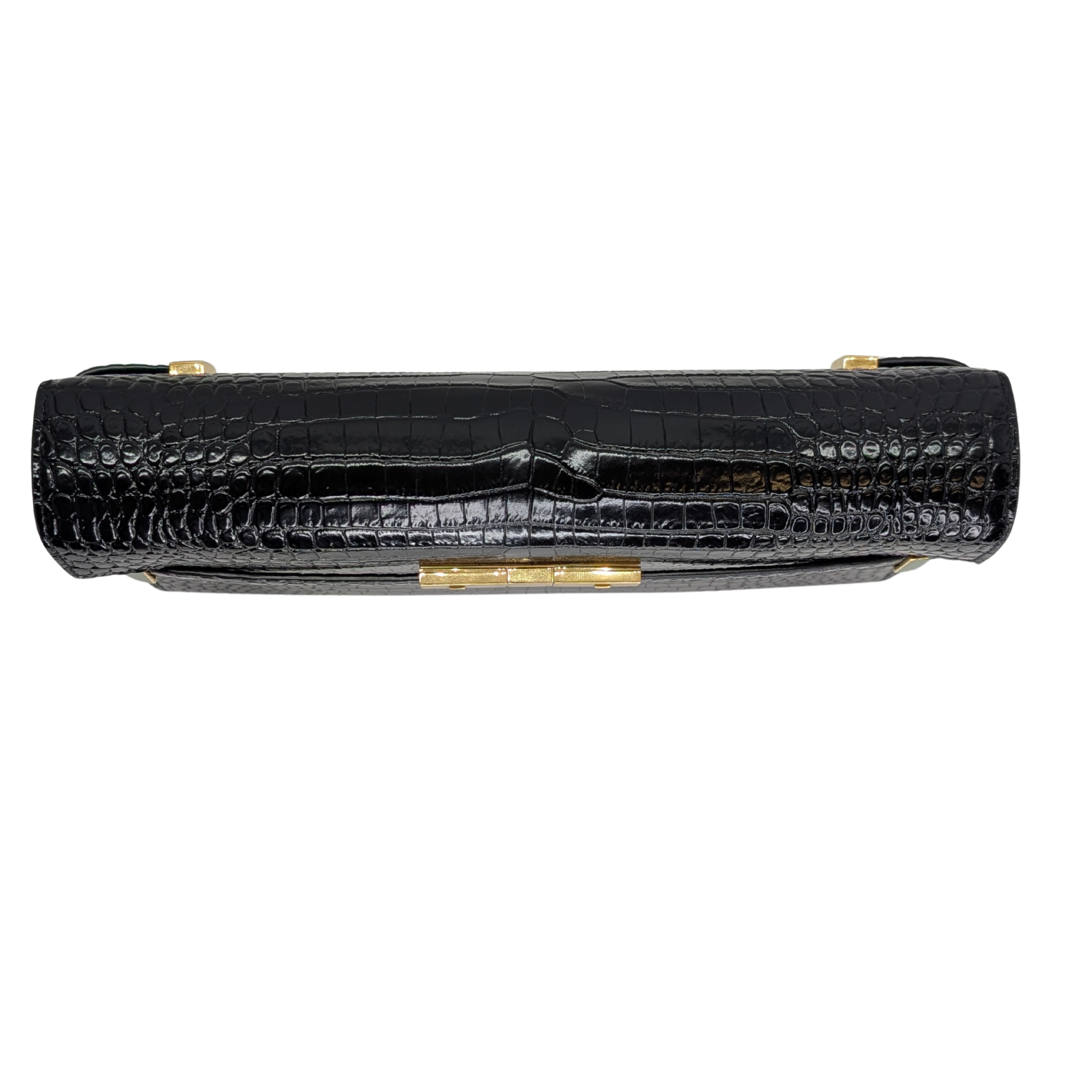 Saint Laurent Manhattan Medium Crocodile Embossed Shoulder Bag