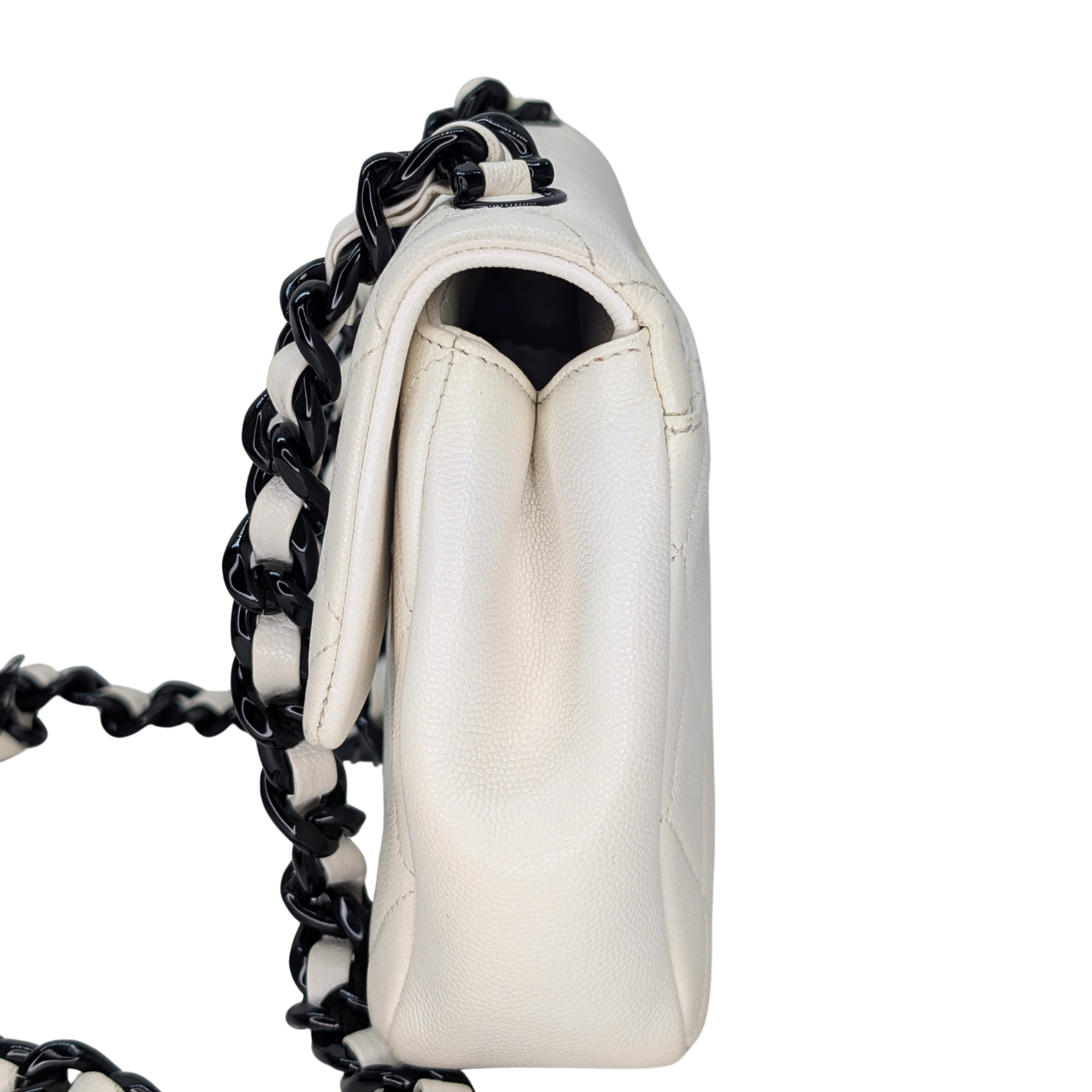 Chanel My Everything Flap Caviar Crossbody Bag White