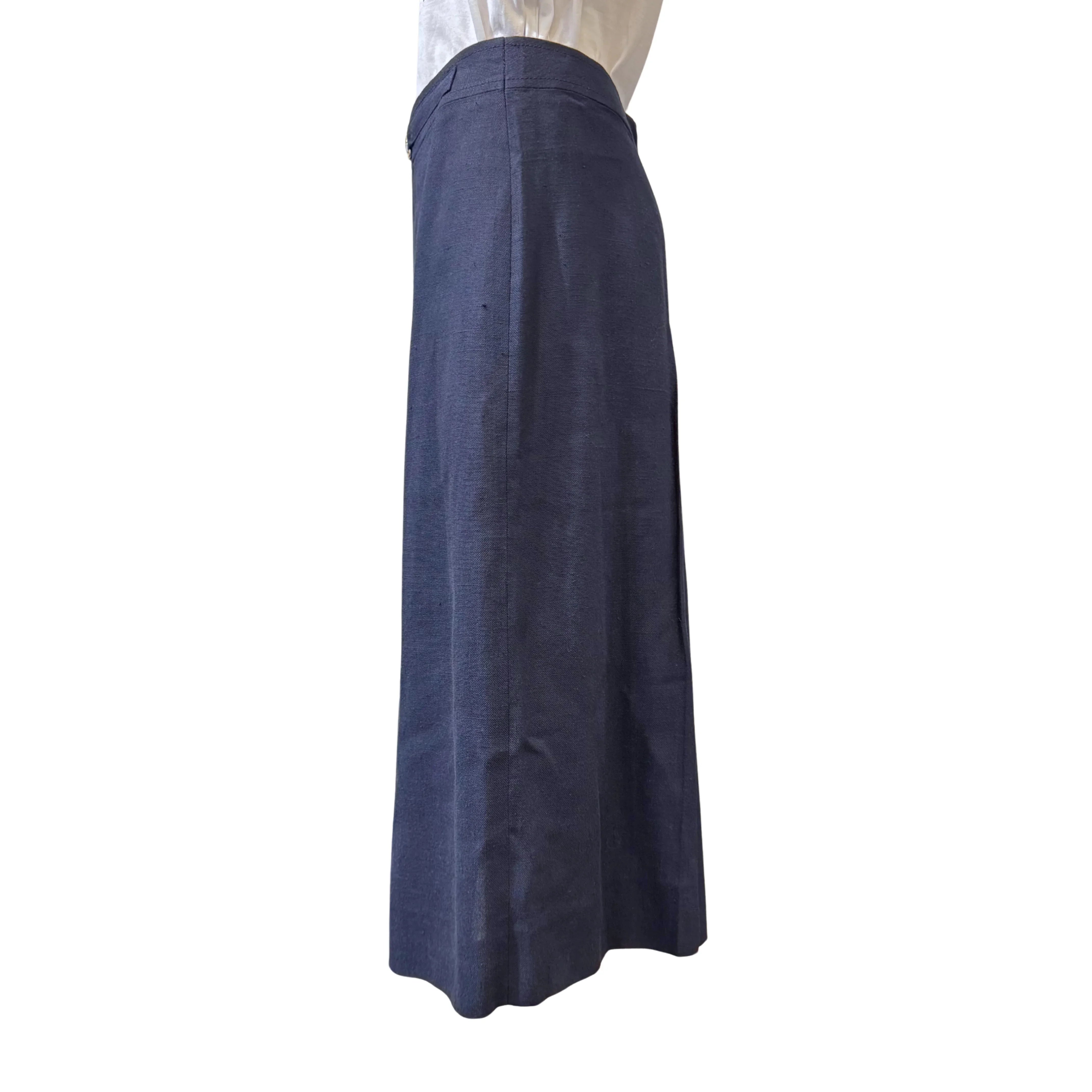 Celine Mid-length Skirt Navy Size 36 - Lost Designer