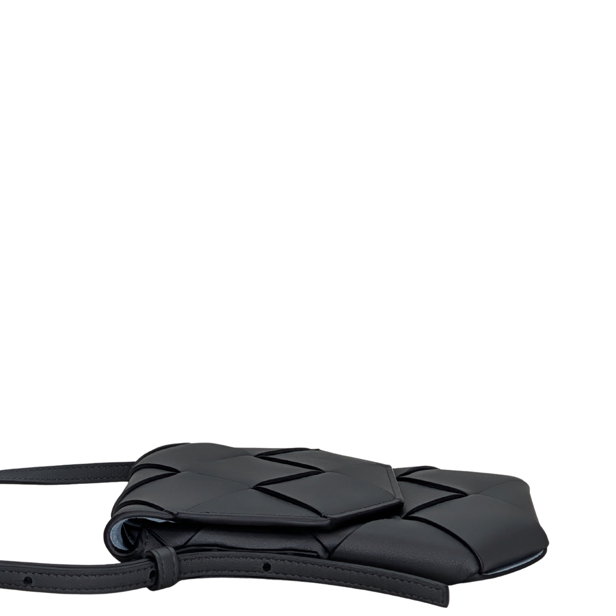 Bottega Veneta Nappa Maxi Intrecciato Diago Phone Pouch Black