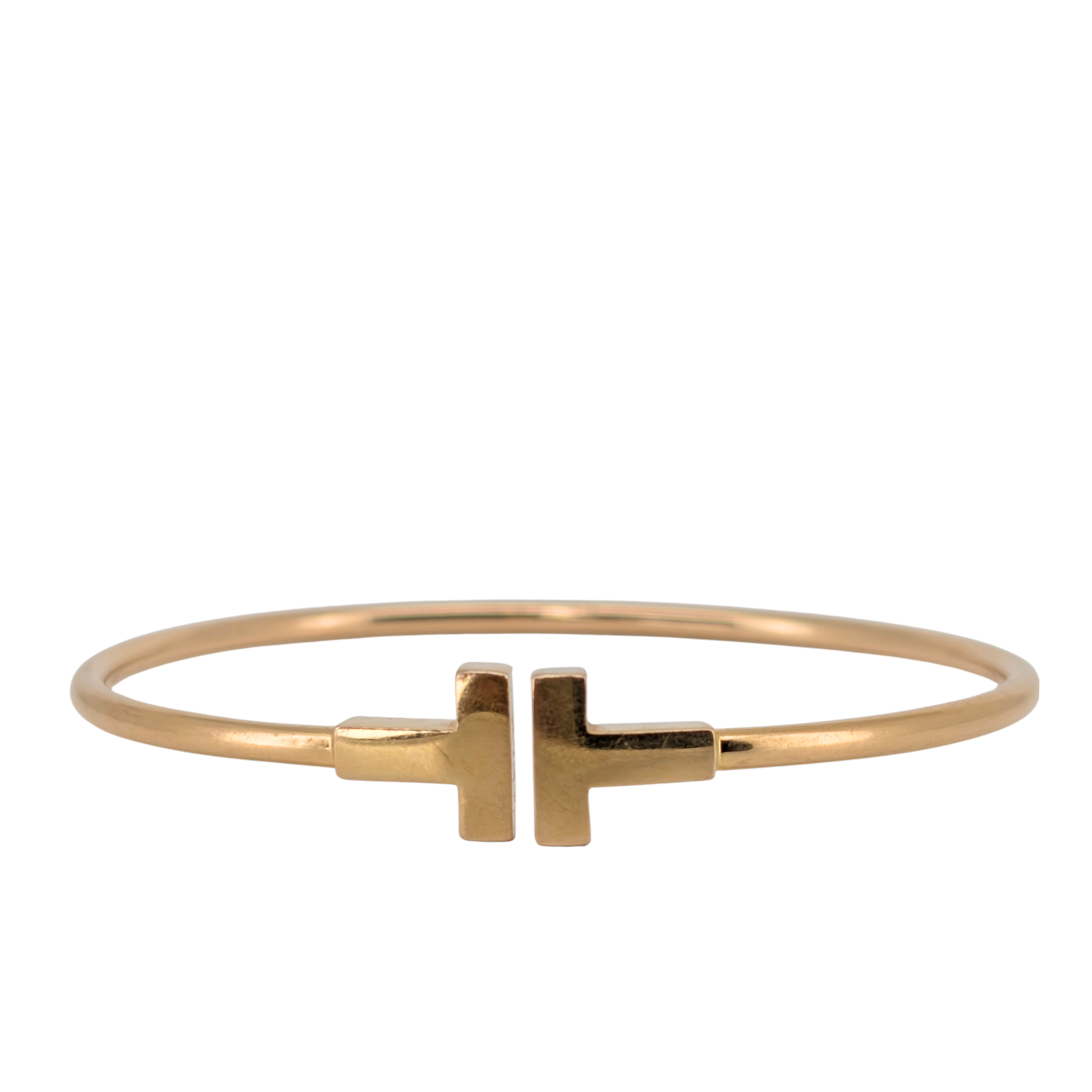 Tiffany & Co 18k Gold T Wire Bracelet Small
