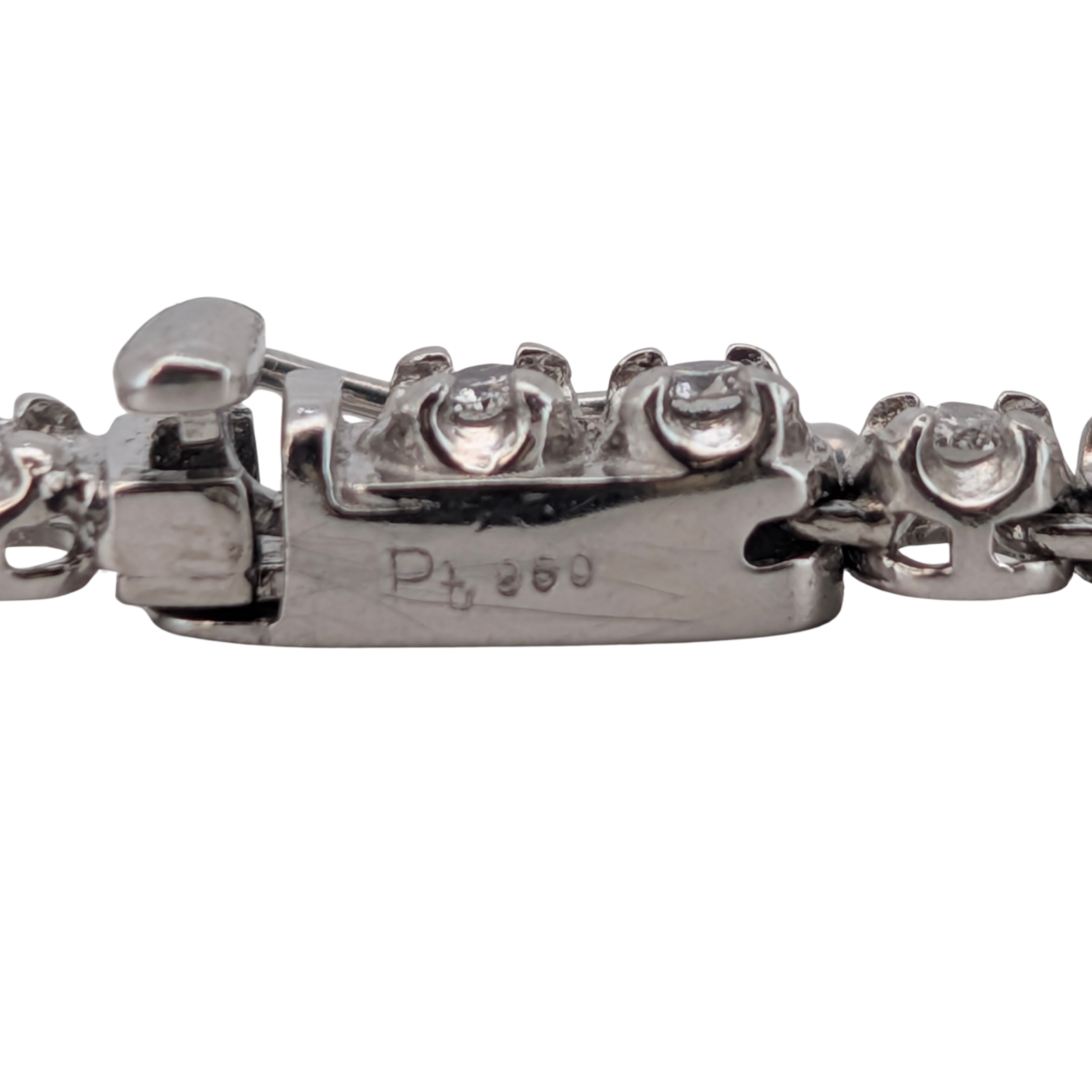 3.00Ct Natural Diamond Tennis Necklace On Platinum
