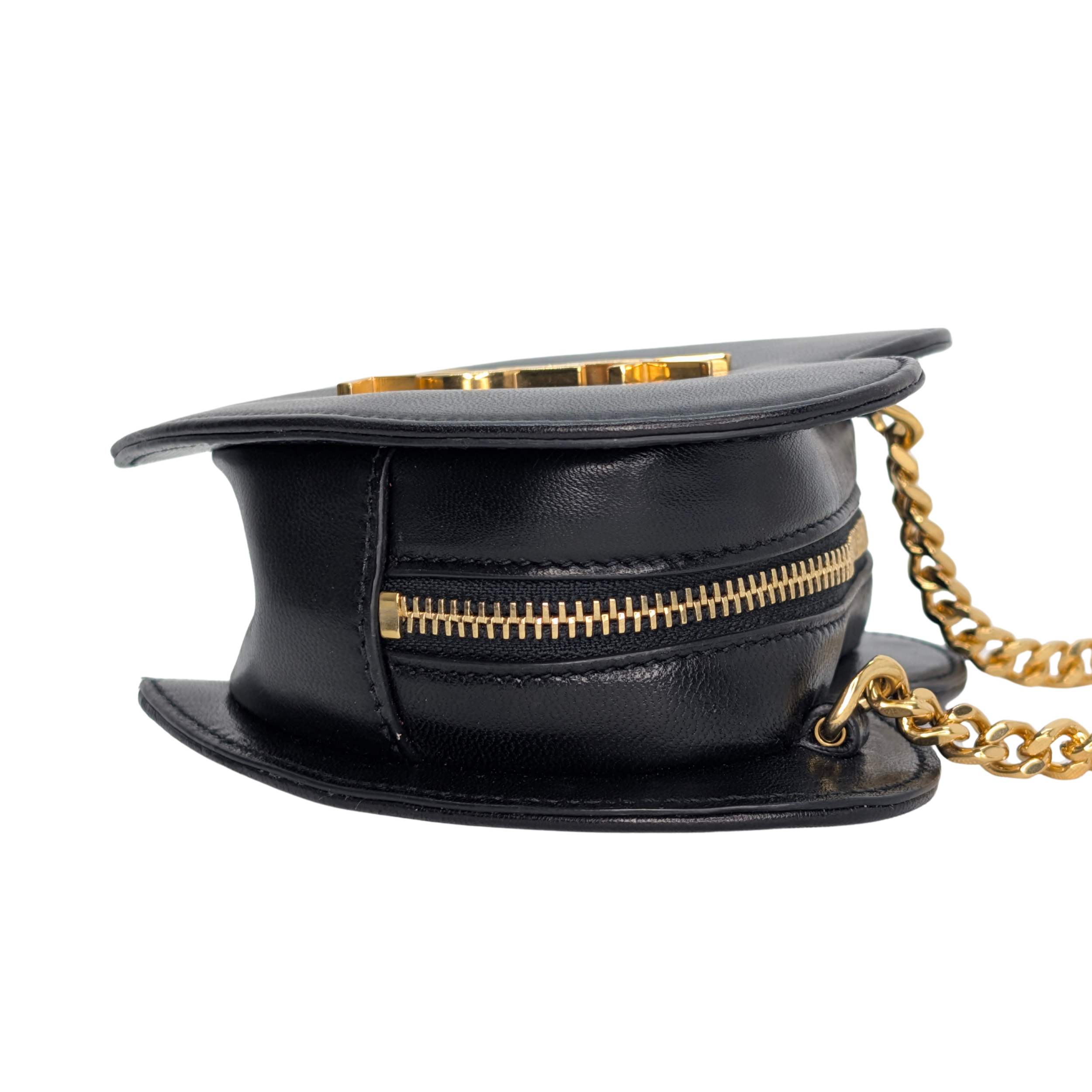 Saint Laurent Mini Love Heart Leather Crossbody Bag Black