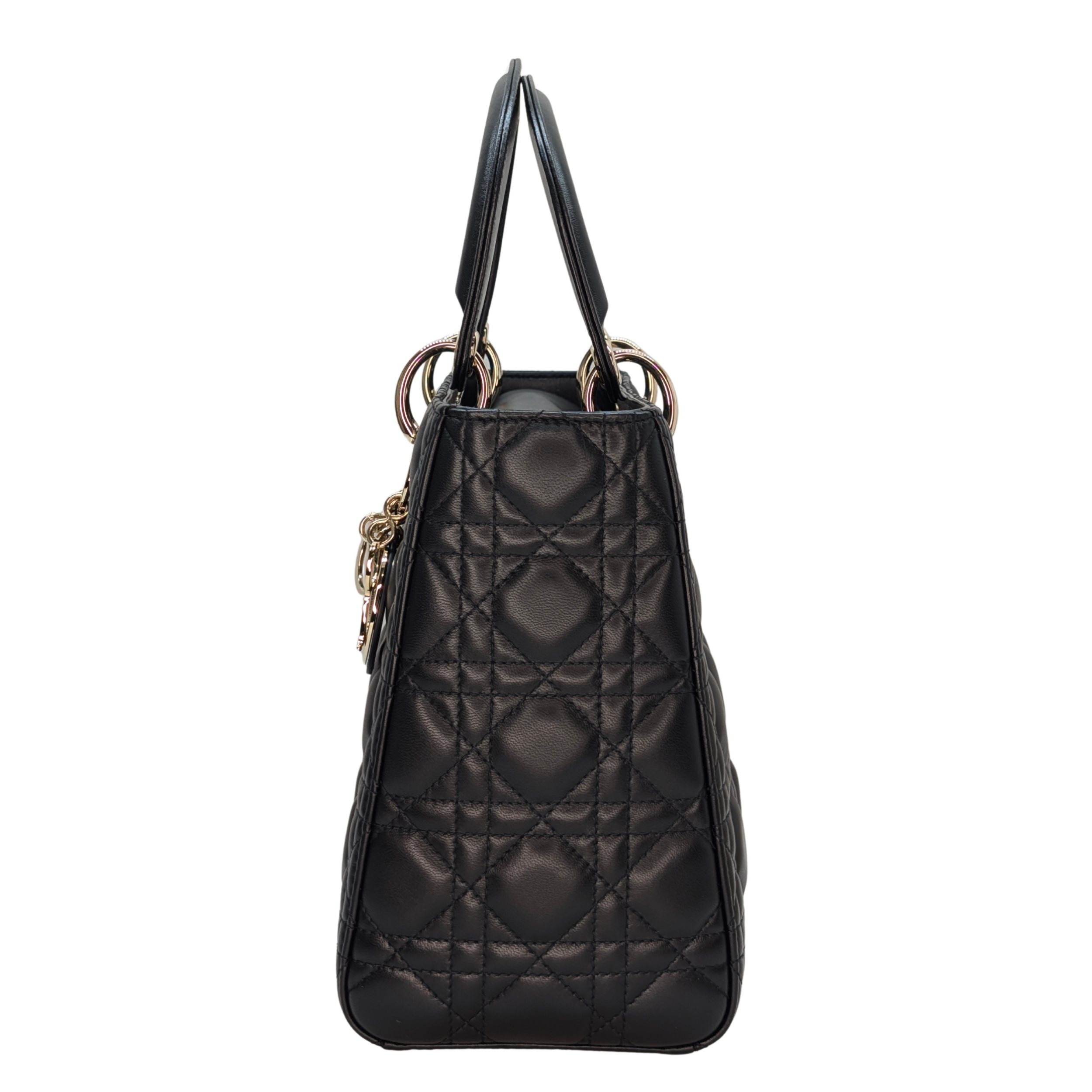 Dior Medium Lady Dior Cannage Bag Black