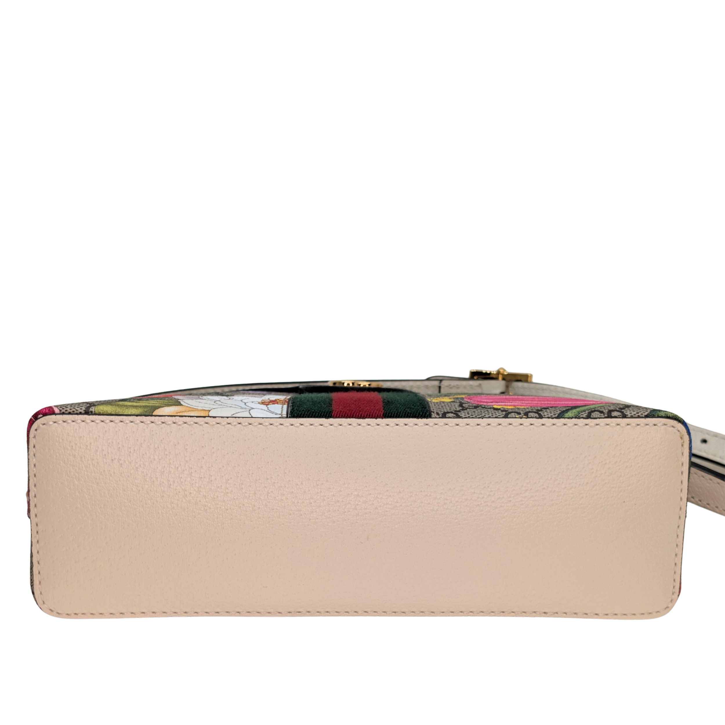 Gucci Small GG Supreme Flora Ophidia Dome Crossbody Bag