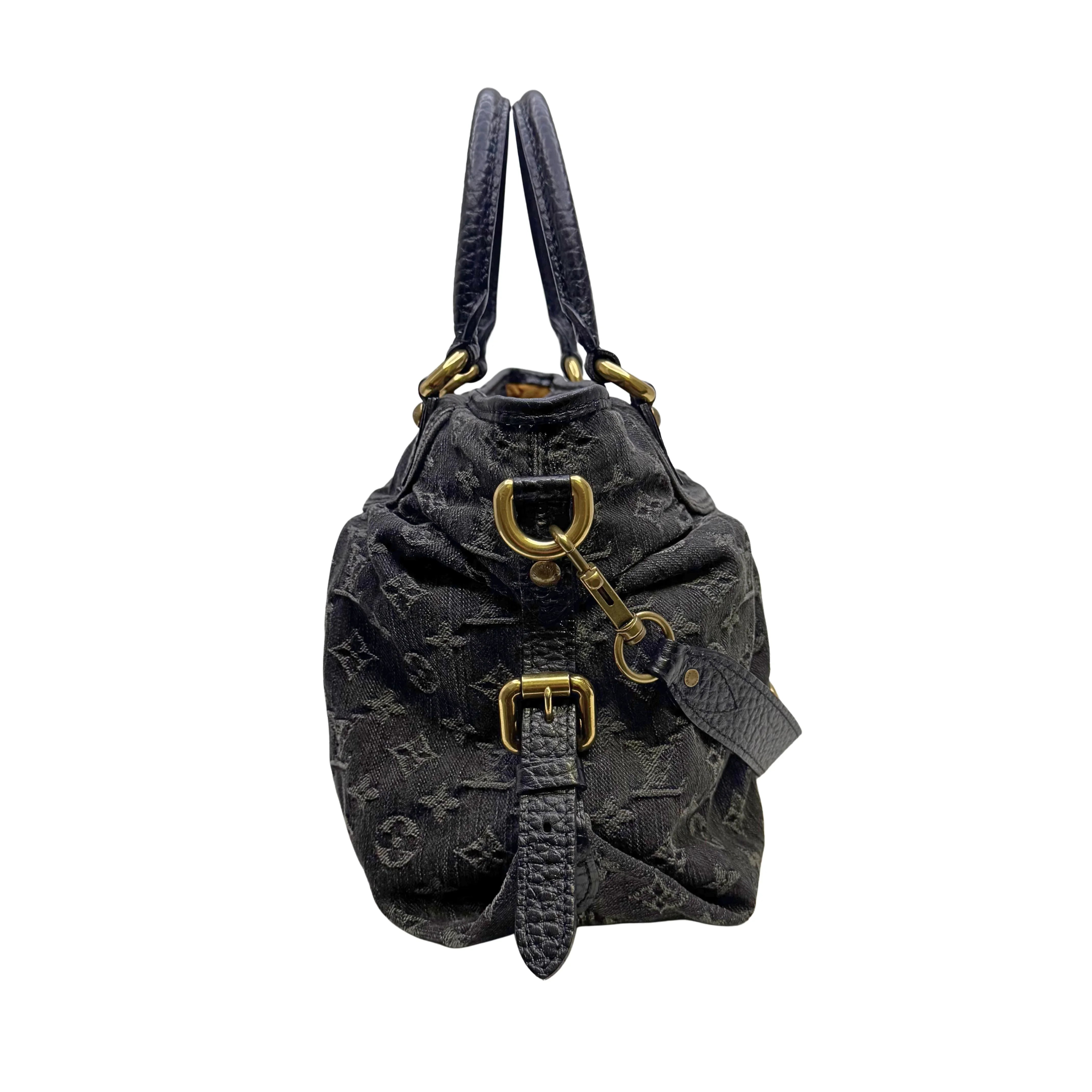 Louis Vuitton Neo Cabby MM Handbag Denim Black - Lost Designer