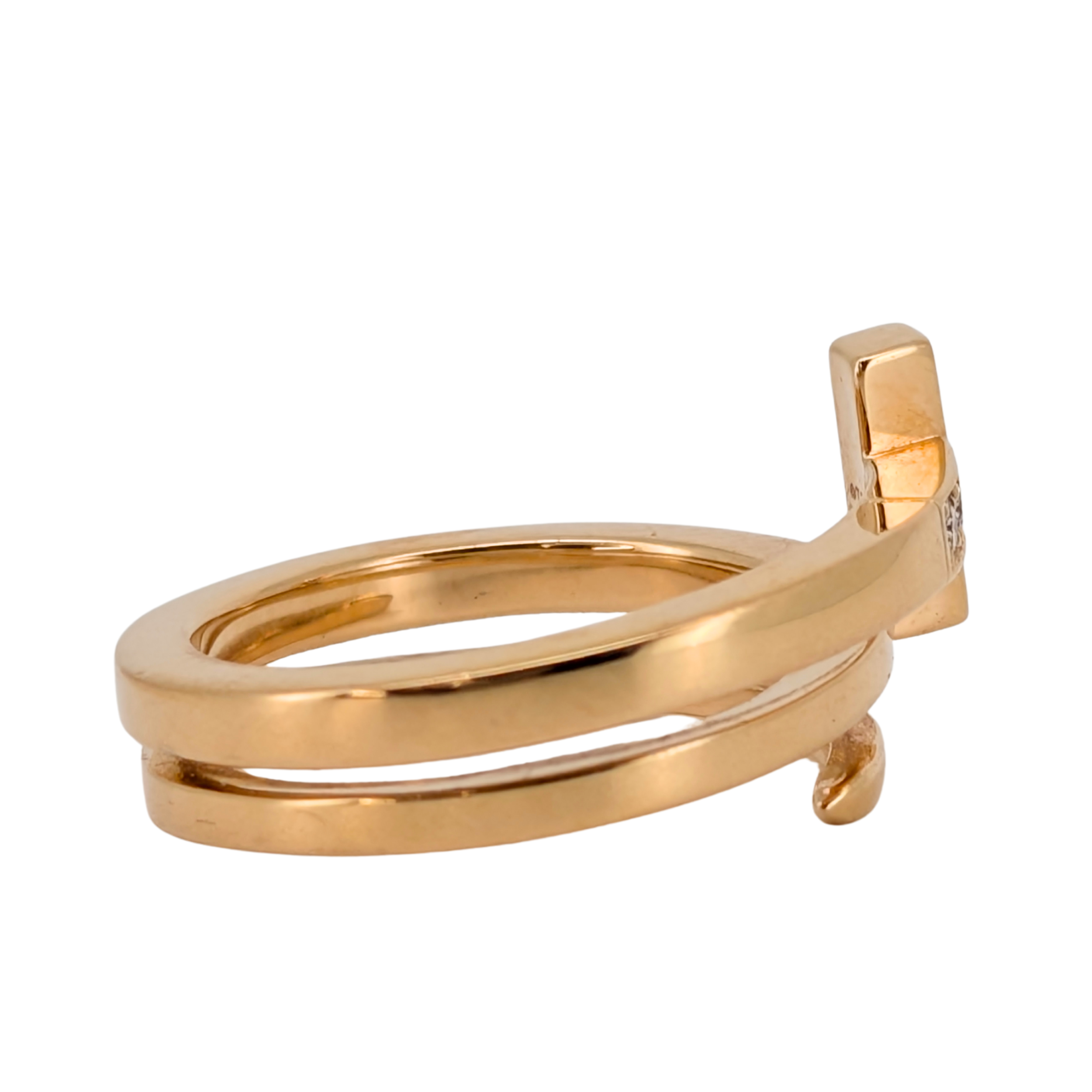 Tiffany & Co. T Square Wrap Ring in 18K Rose Gold with Diamonds