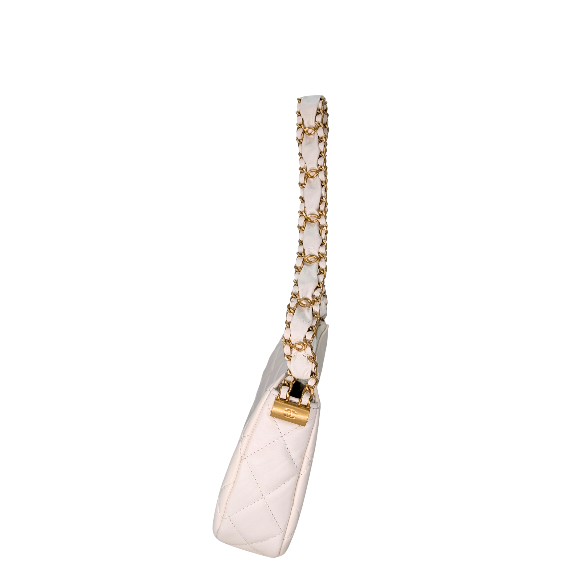 Chanel 19 Hobo Shoulder Bag White