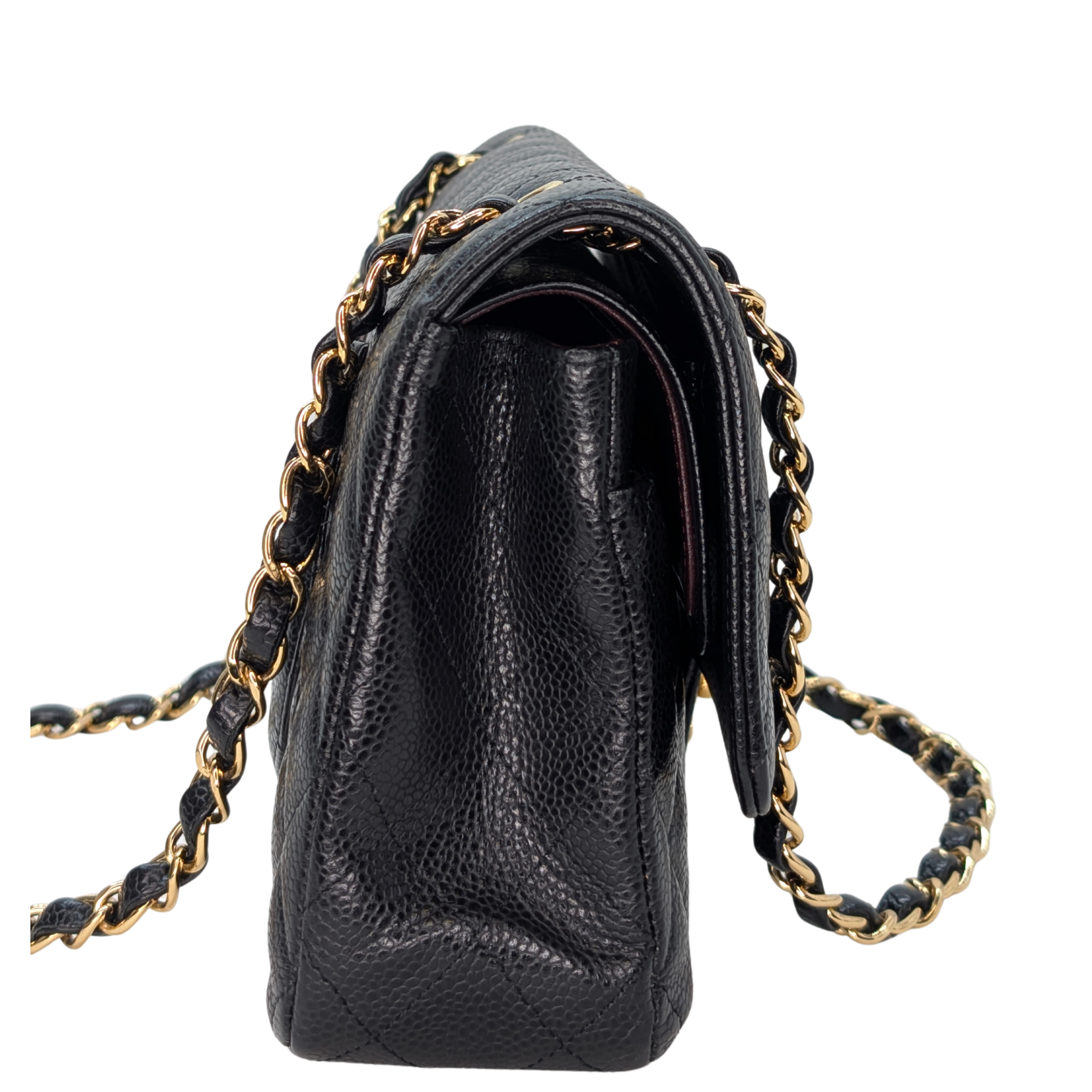Chanel Medium Classic Double Flap Caviar Leather Black
