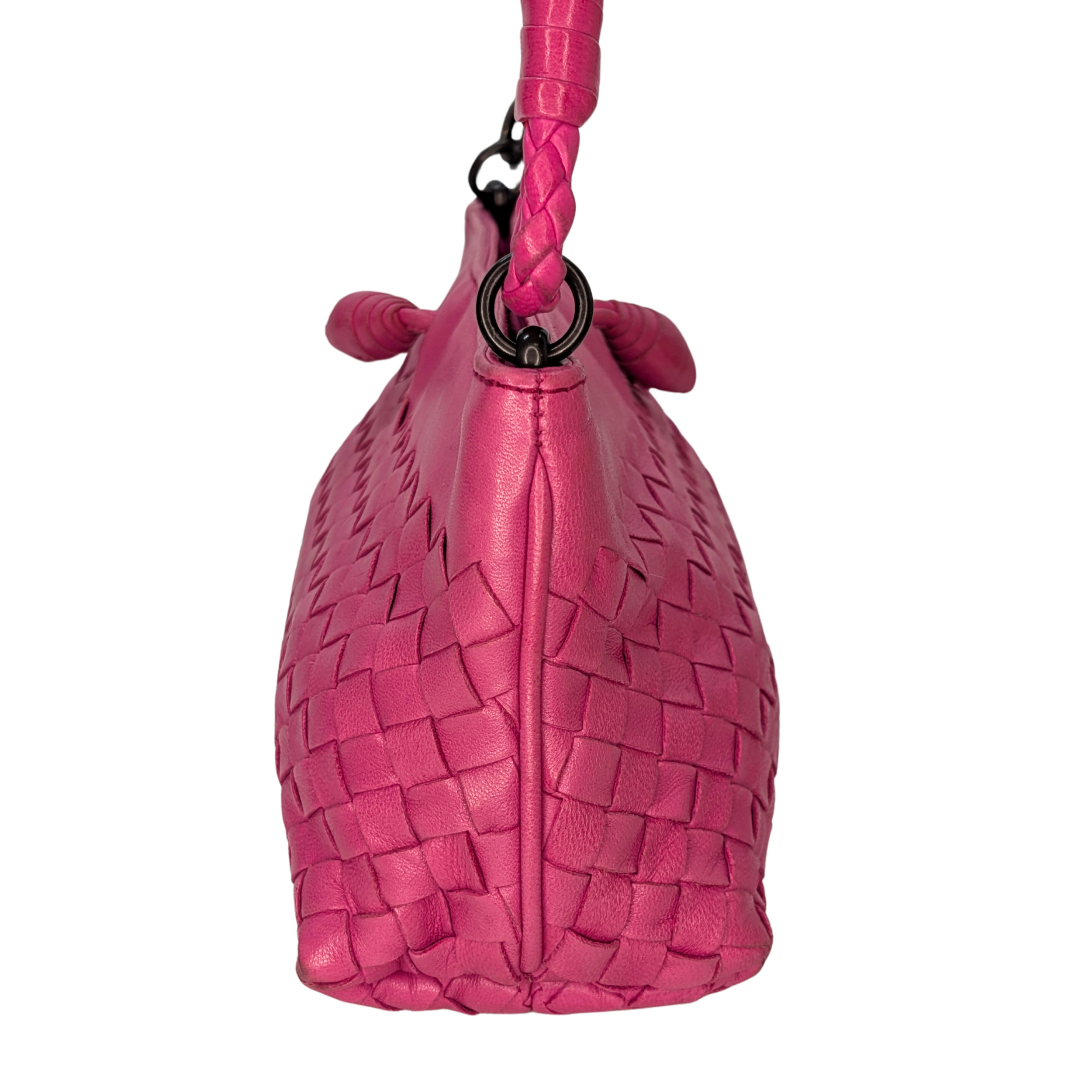 Bottega Veneta Pochette Intrecciato Pink