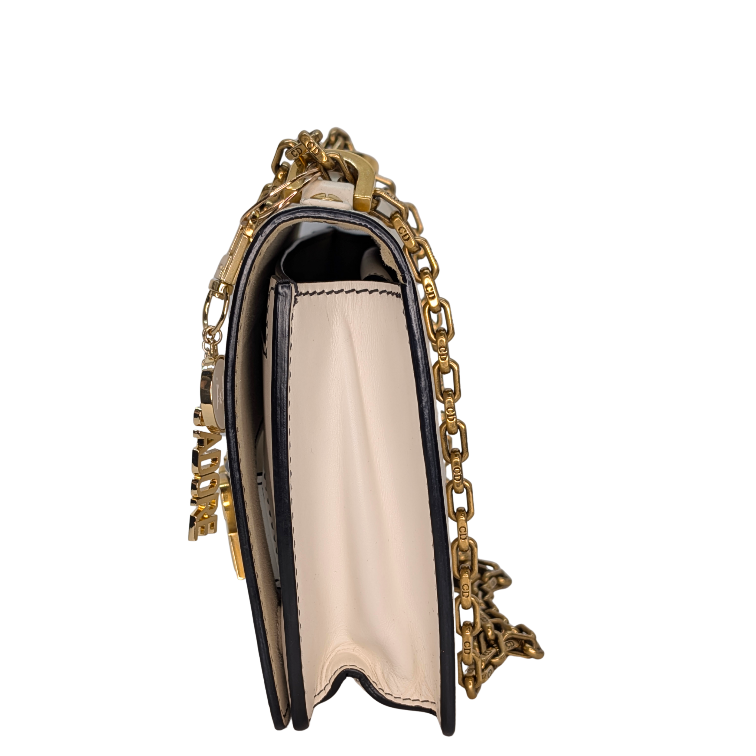 Dior JaDior Medium Calfskin Shoulder Bag White