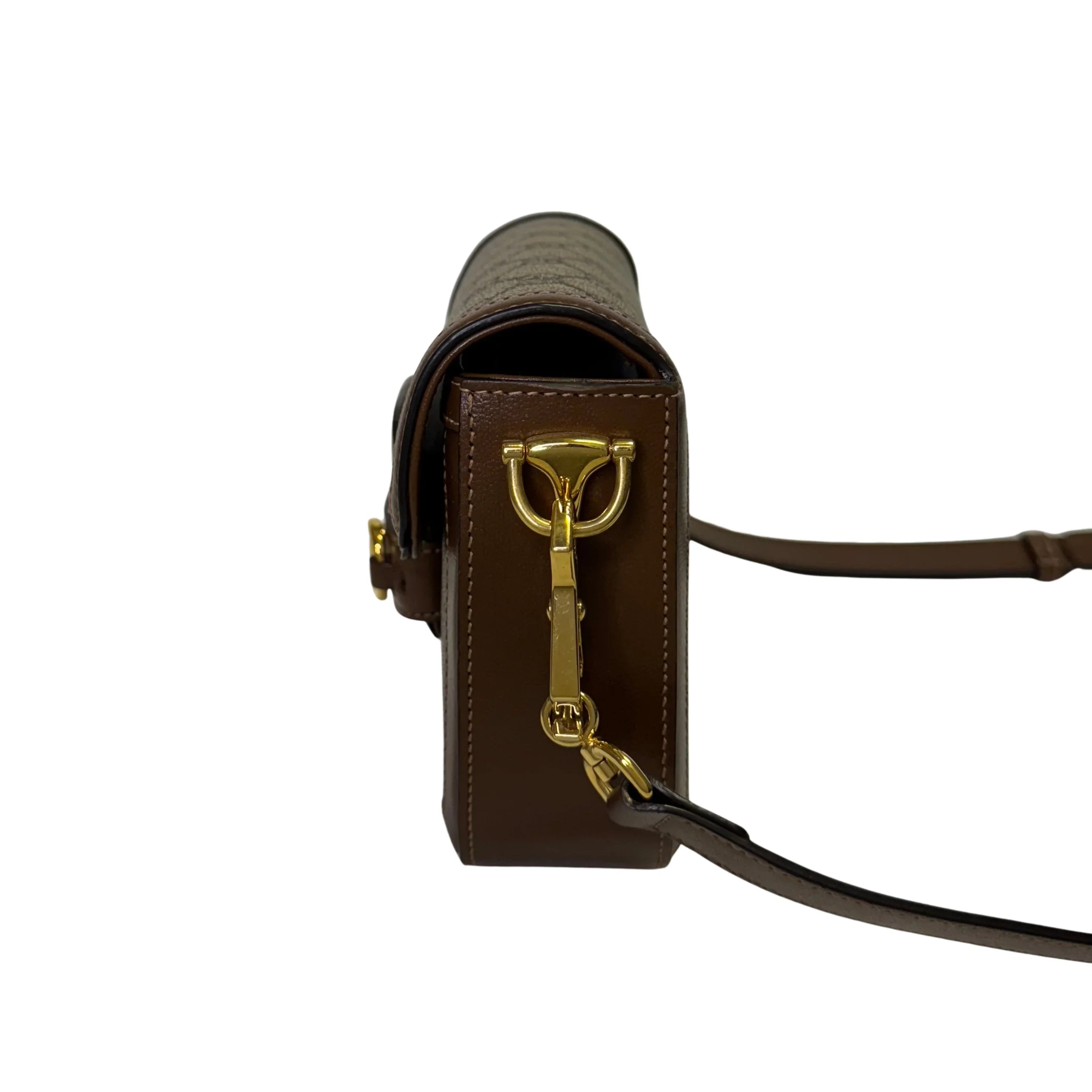 Gucci Horsebit 1955 Shoulder Bag GG Supreme Canvas/Leather Beige/Brown - Lost Designer