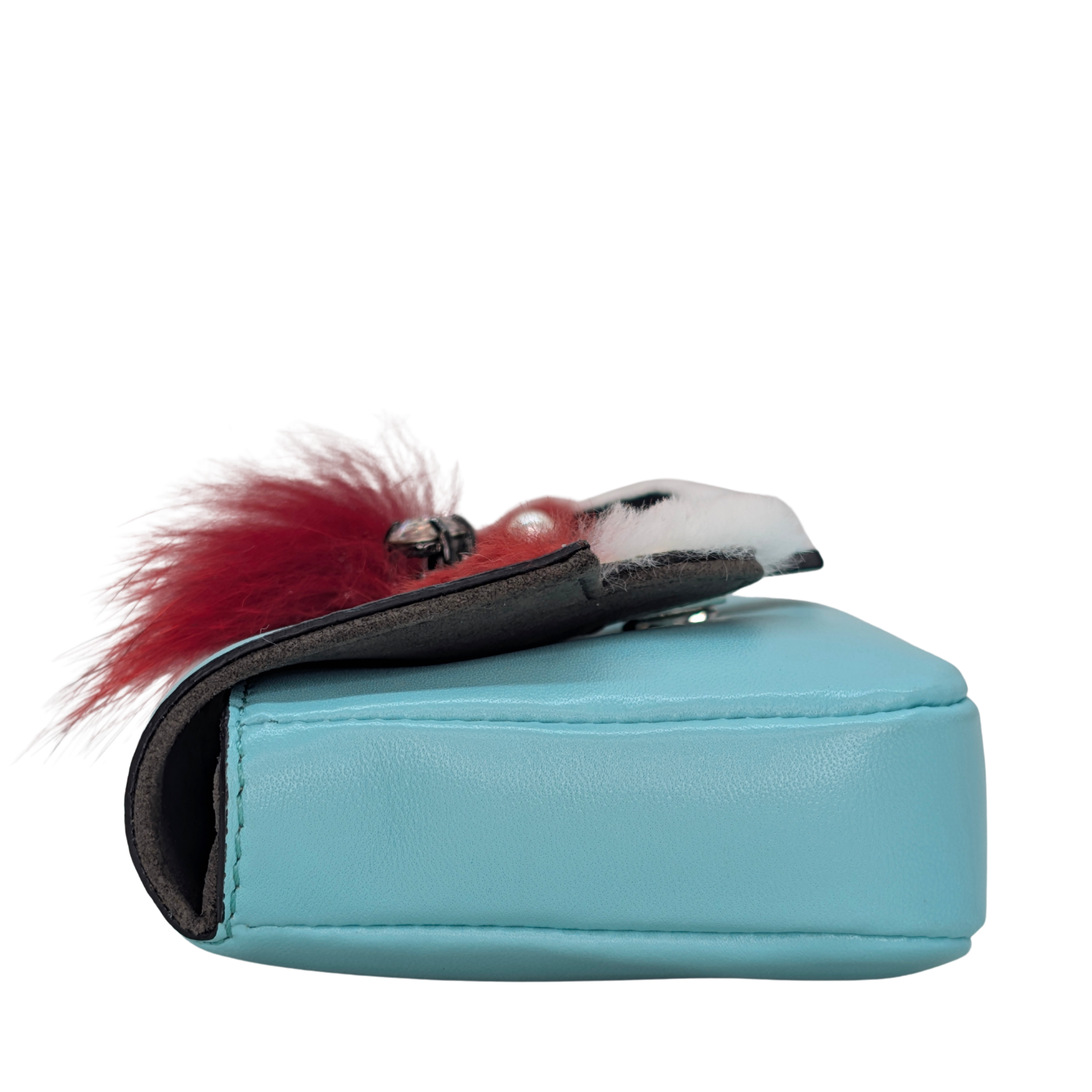 Fendi Micro Monster Baguette Light Blue Bag