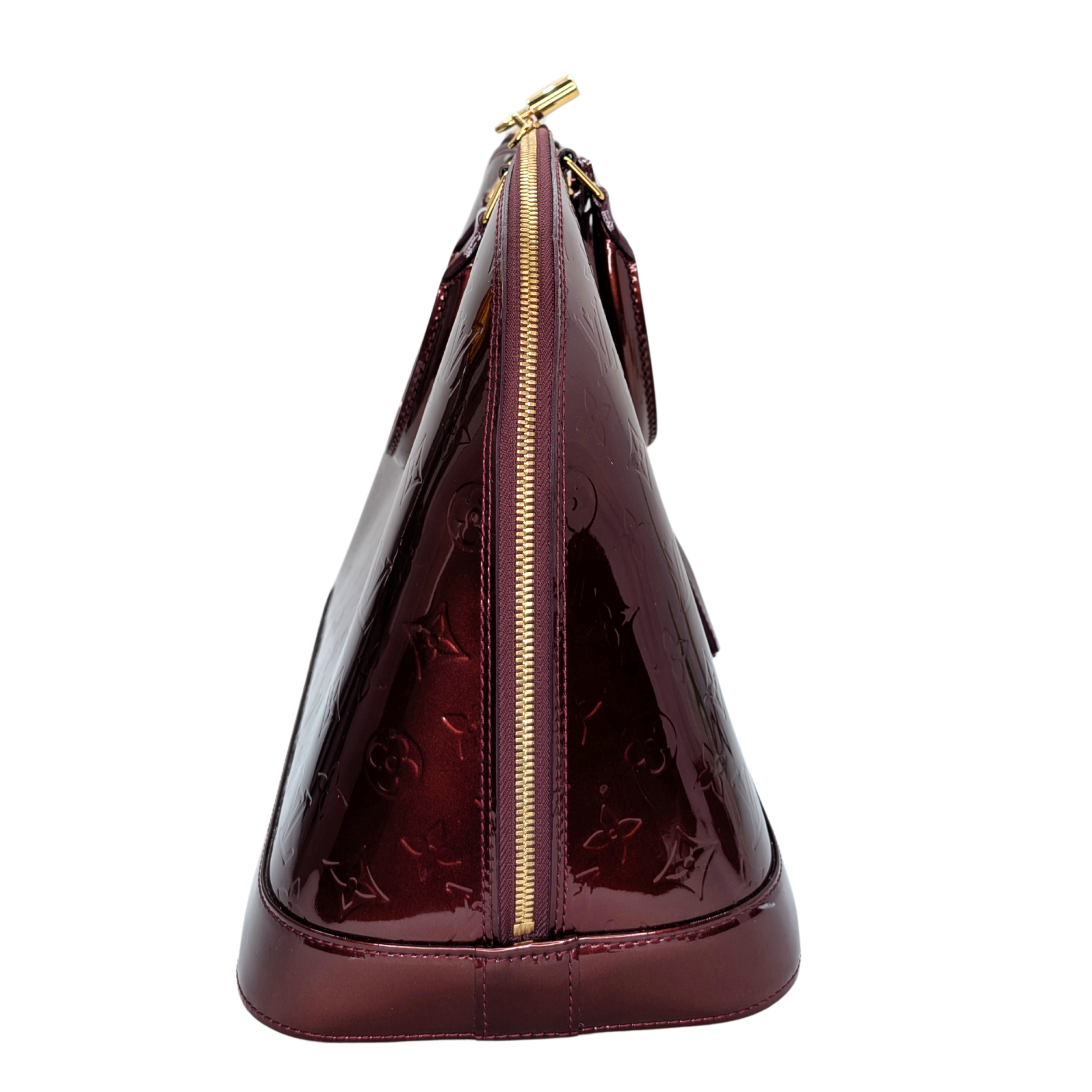 Louis Vuitton Alma GM Monogram Vernis Amarante