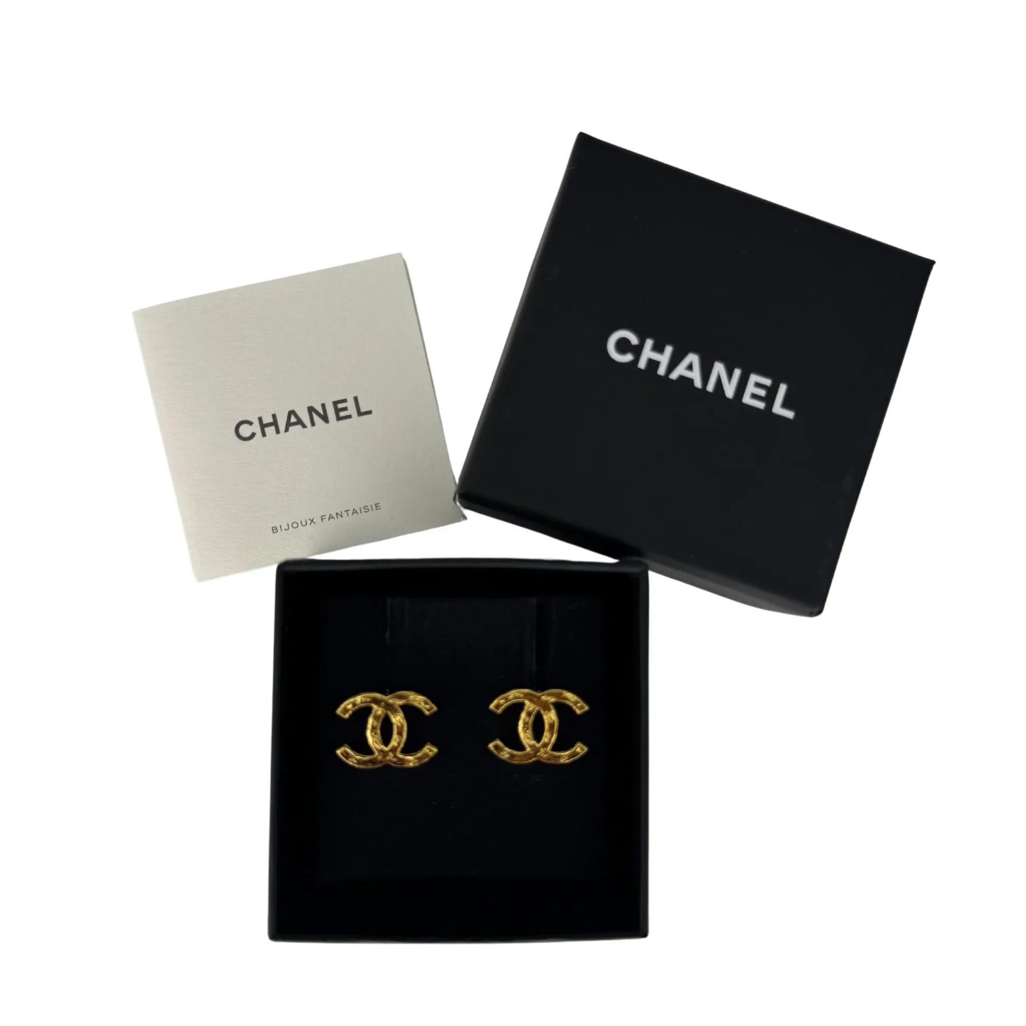 Chanel 18K Gold-Plated CC Logo Stud Earrings - Lost Designer