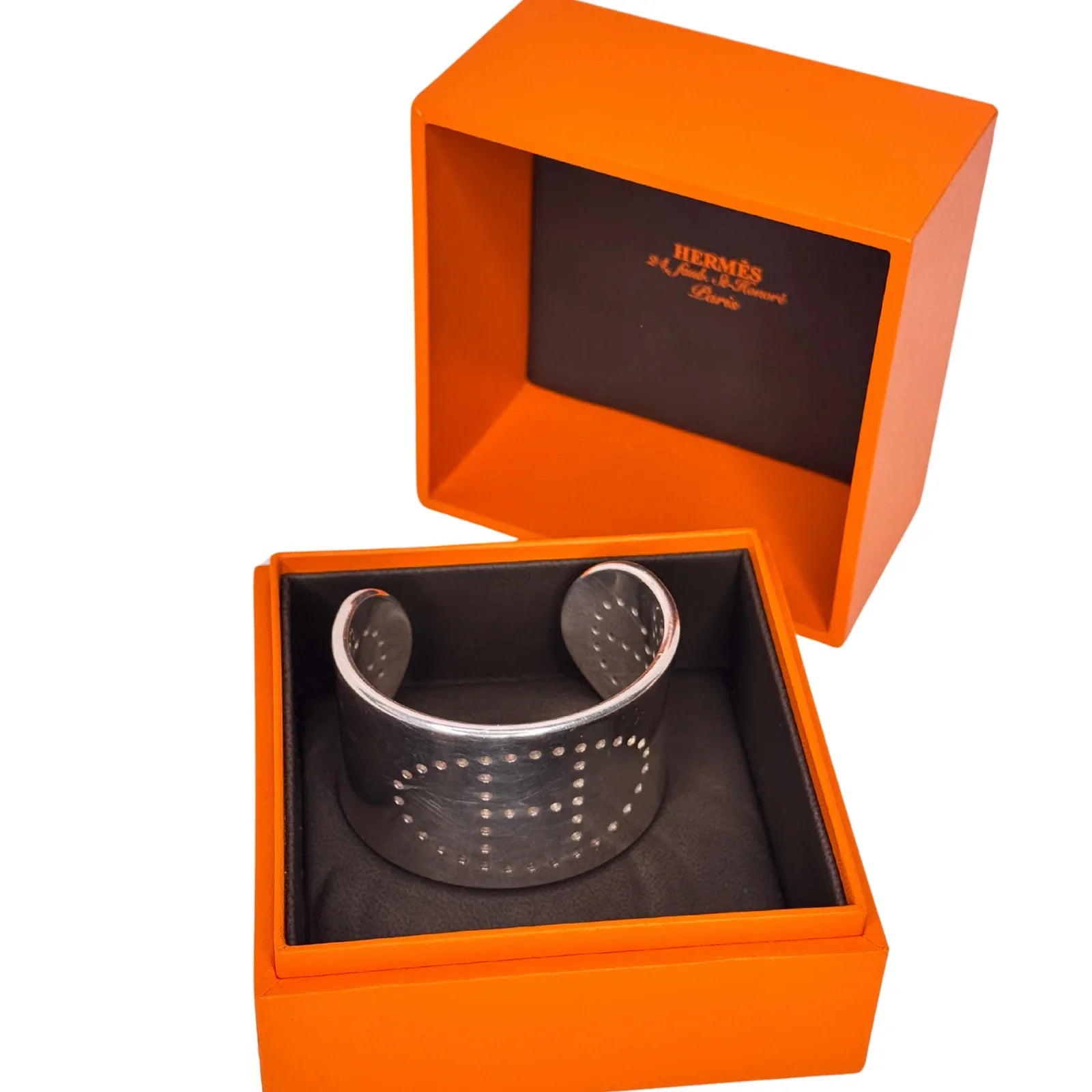 Hermès Sterling Silver 925 Eclipse Cuff Bracelet - Lost Designer