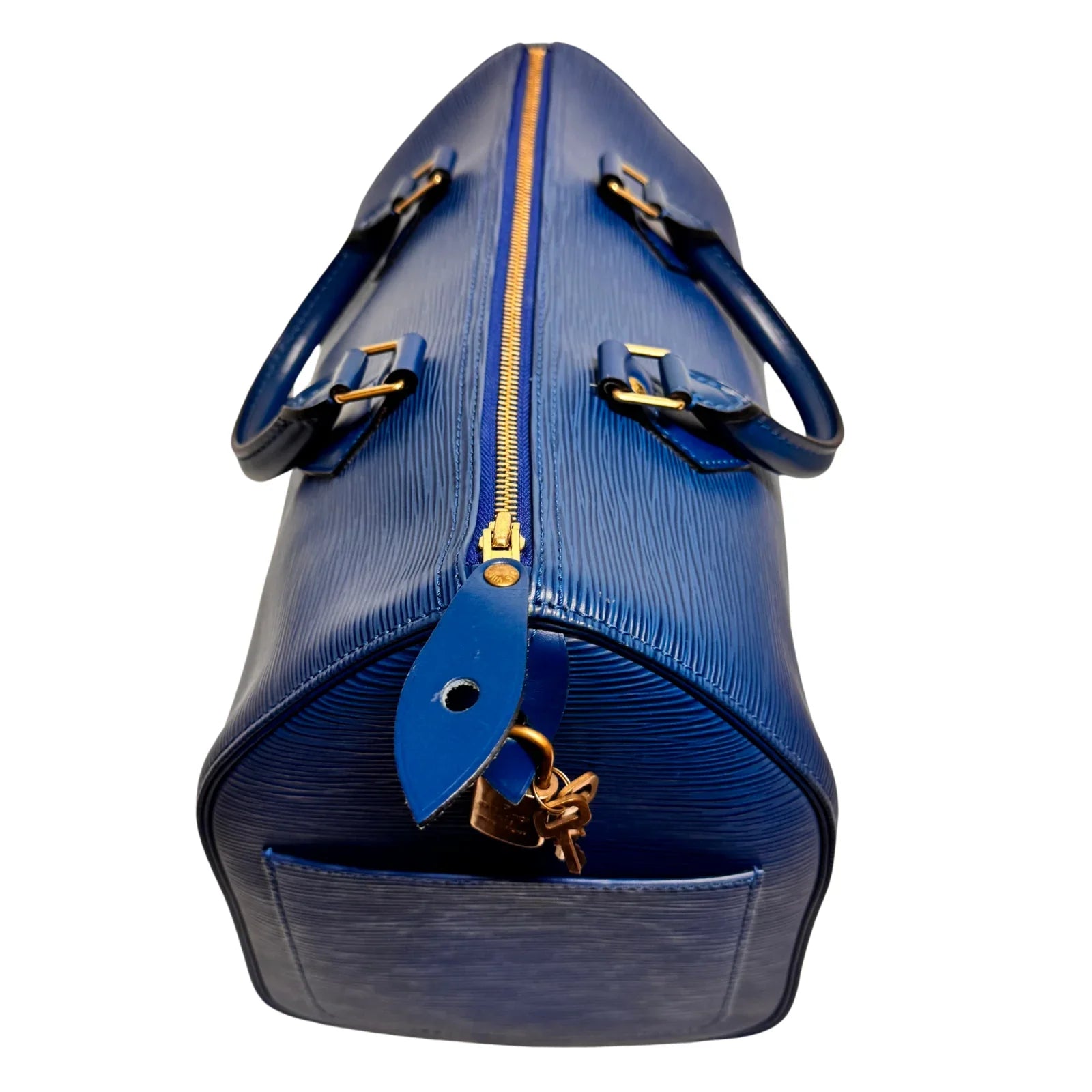 Louis Vuitton Epi Speedy 30 Blue Bag - Lost Designer
